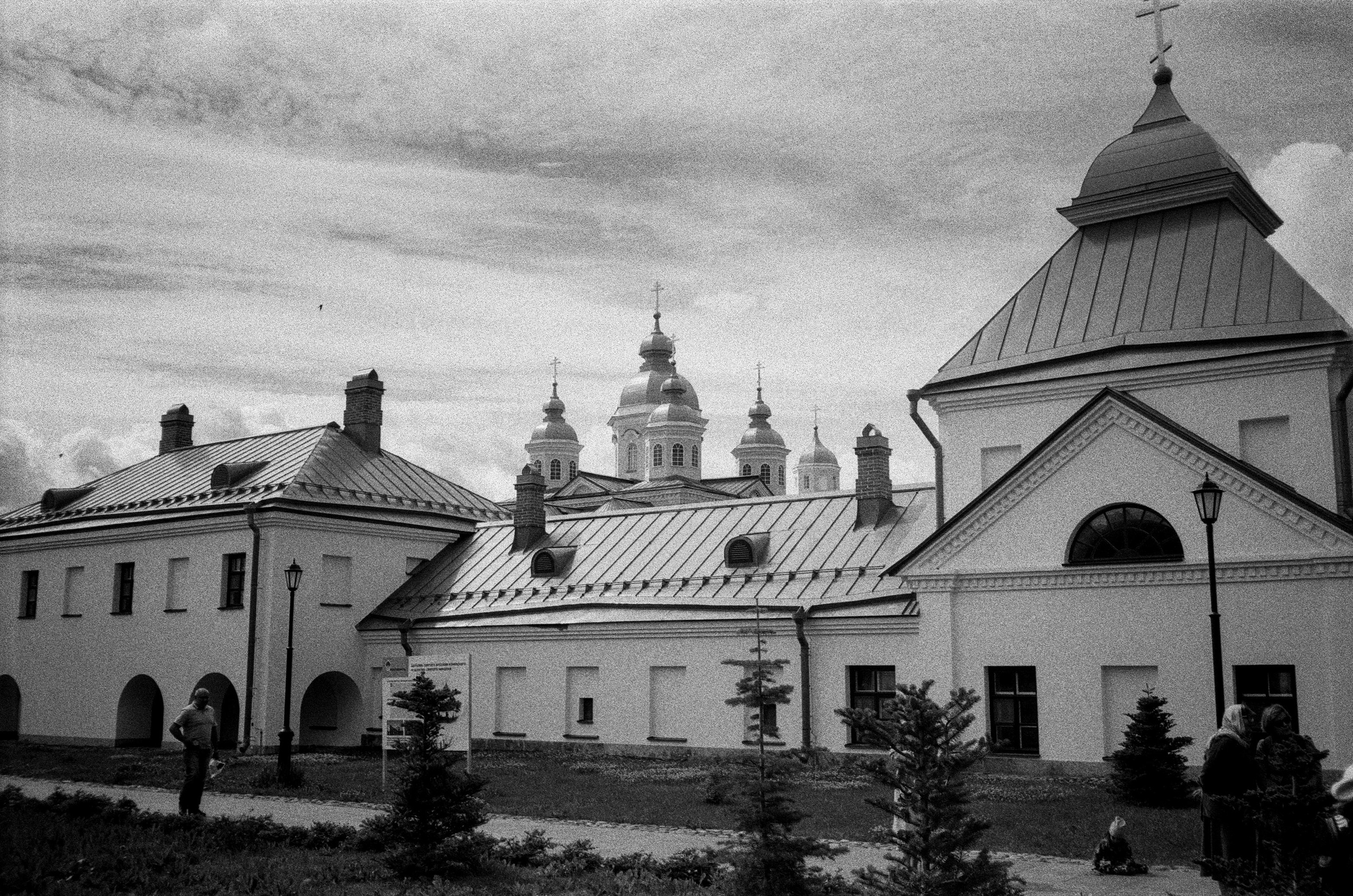 Остров Коневец на черно-белую пленку