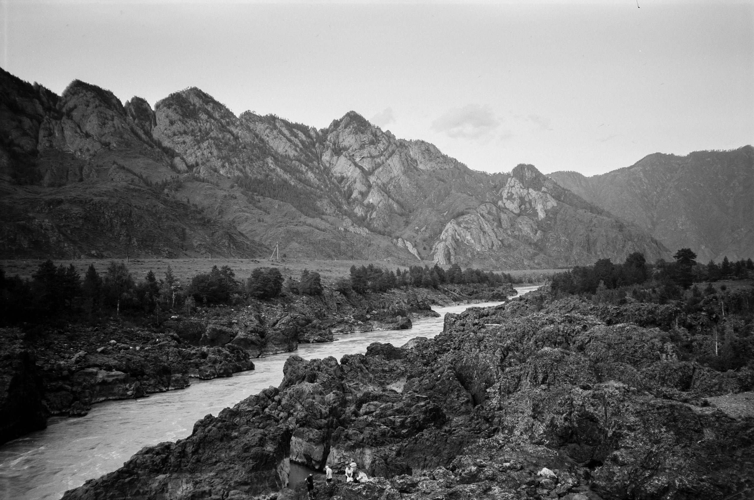 Ороктойский мост на черно-белую пленку