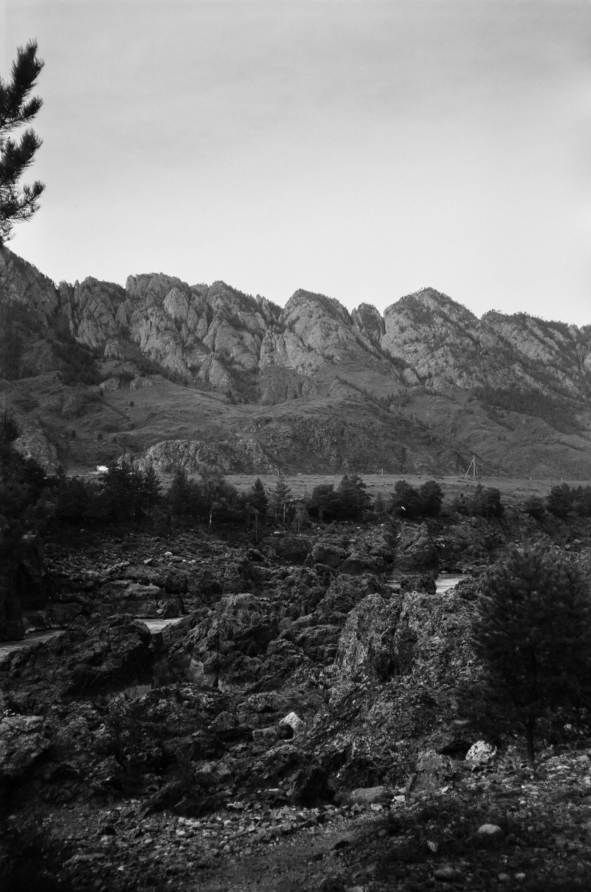 Ороктойский мост на черно-белую пленку