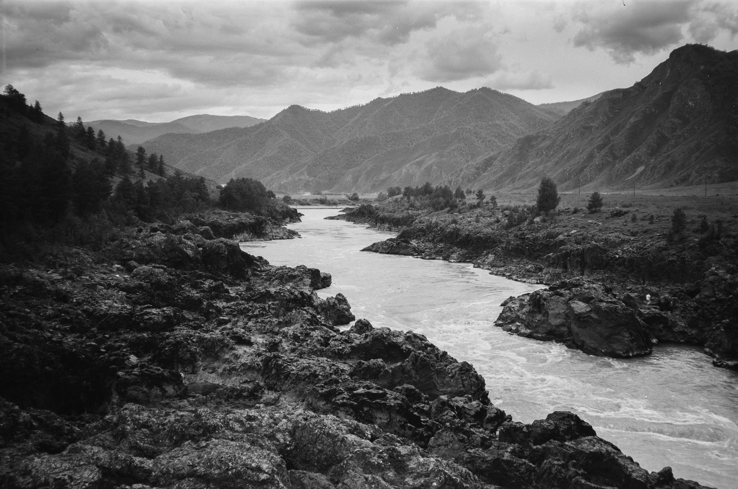 Ороктойский мост на черно-белую пленку