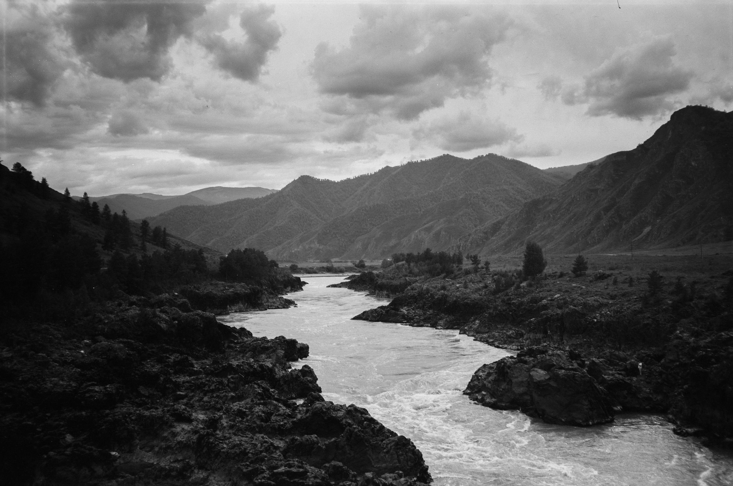 Ороктойский мост на черно-белую пленку