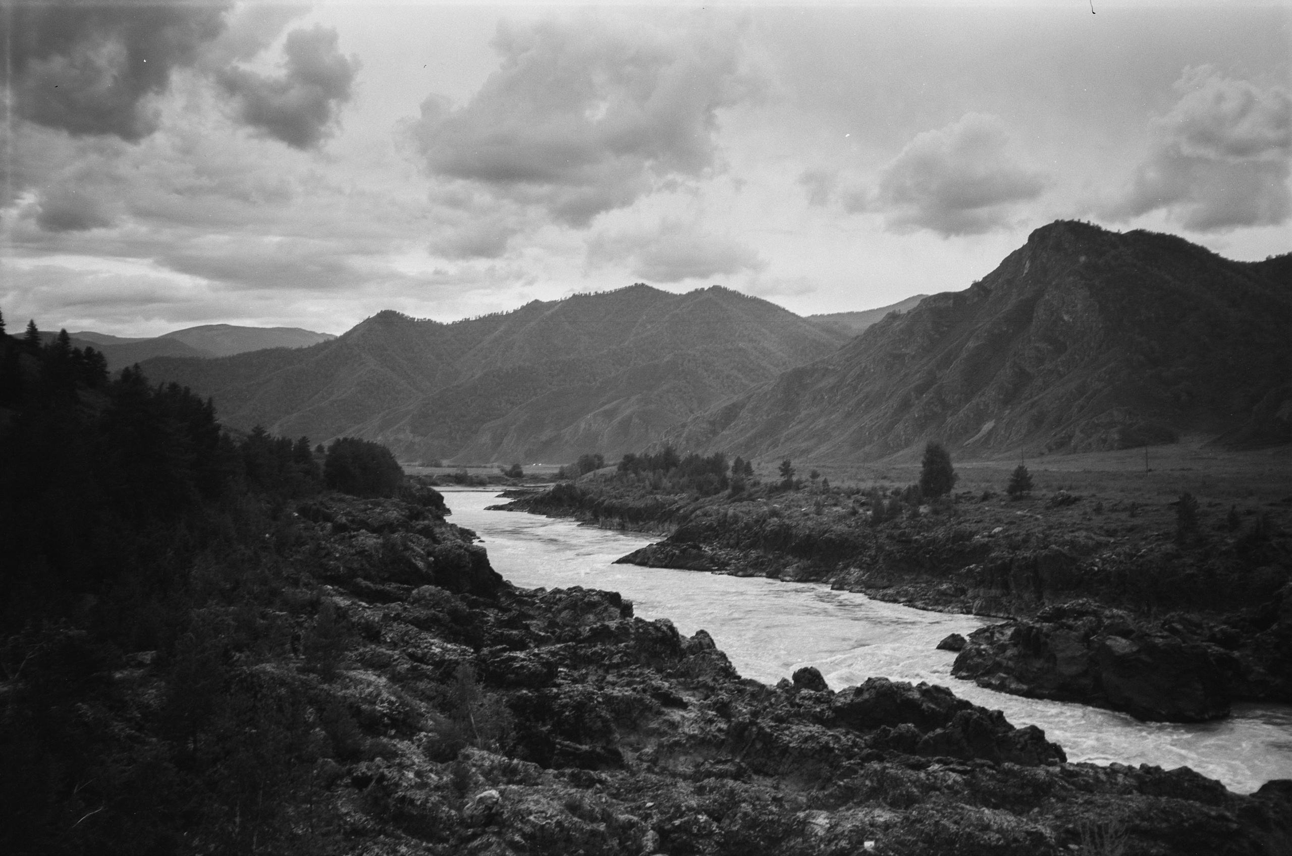 Ороктойский мост на черно-белую пленку