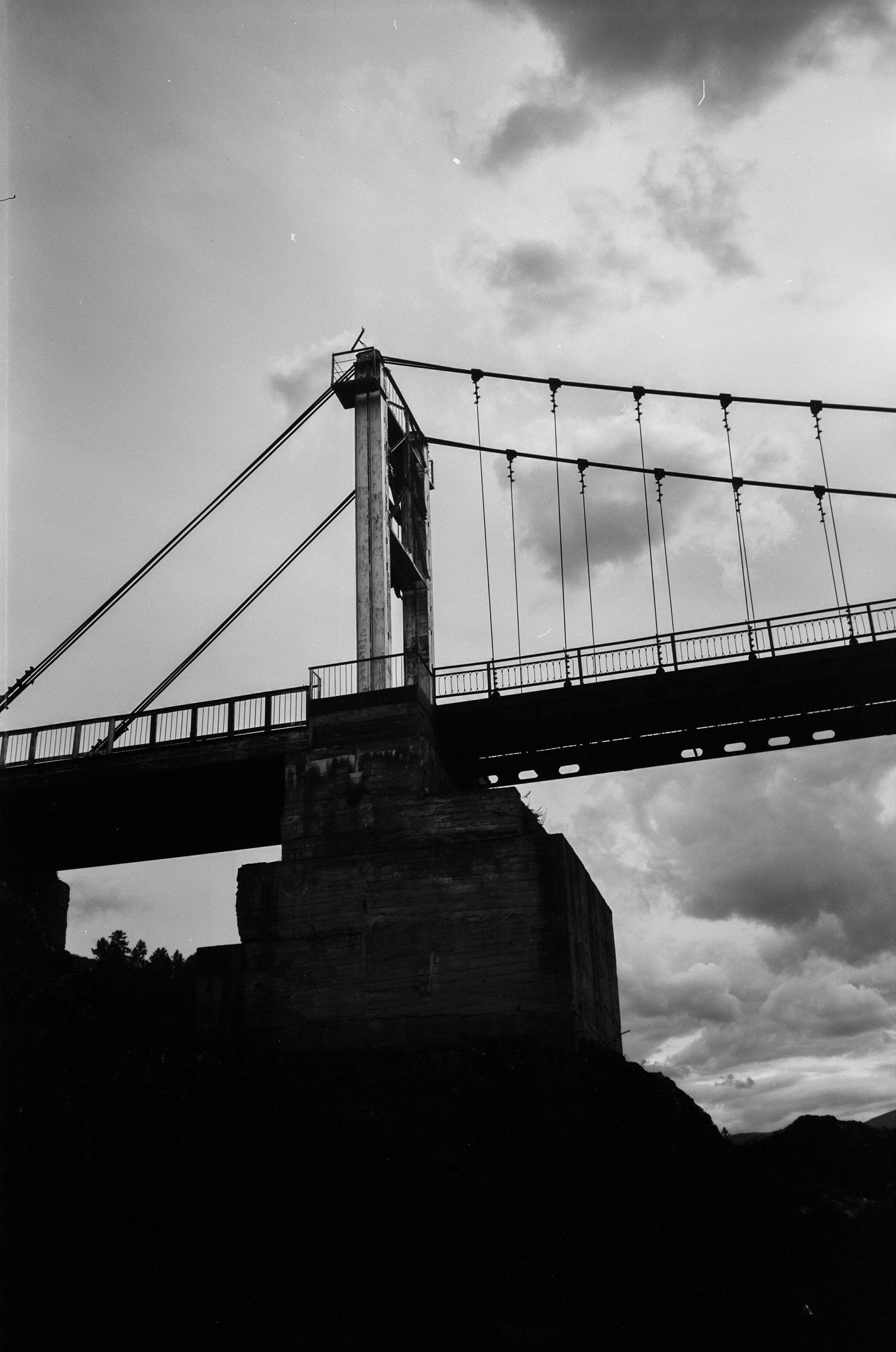 Ороктойский мост на черно-белую пленку