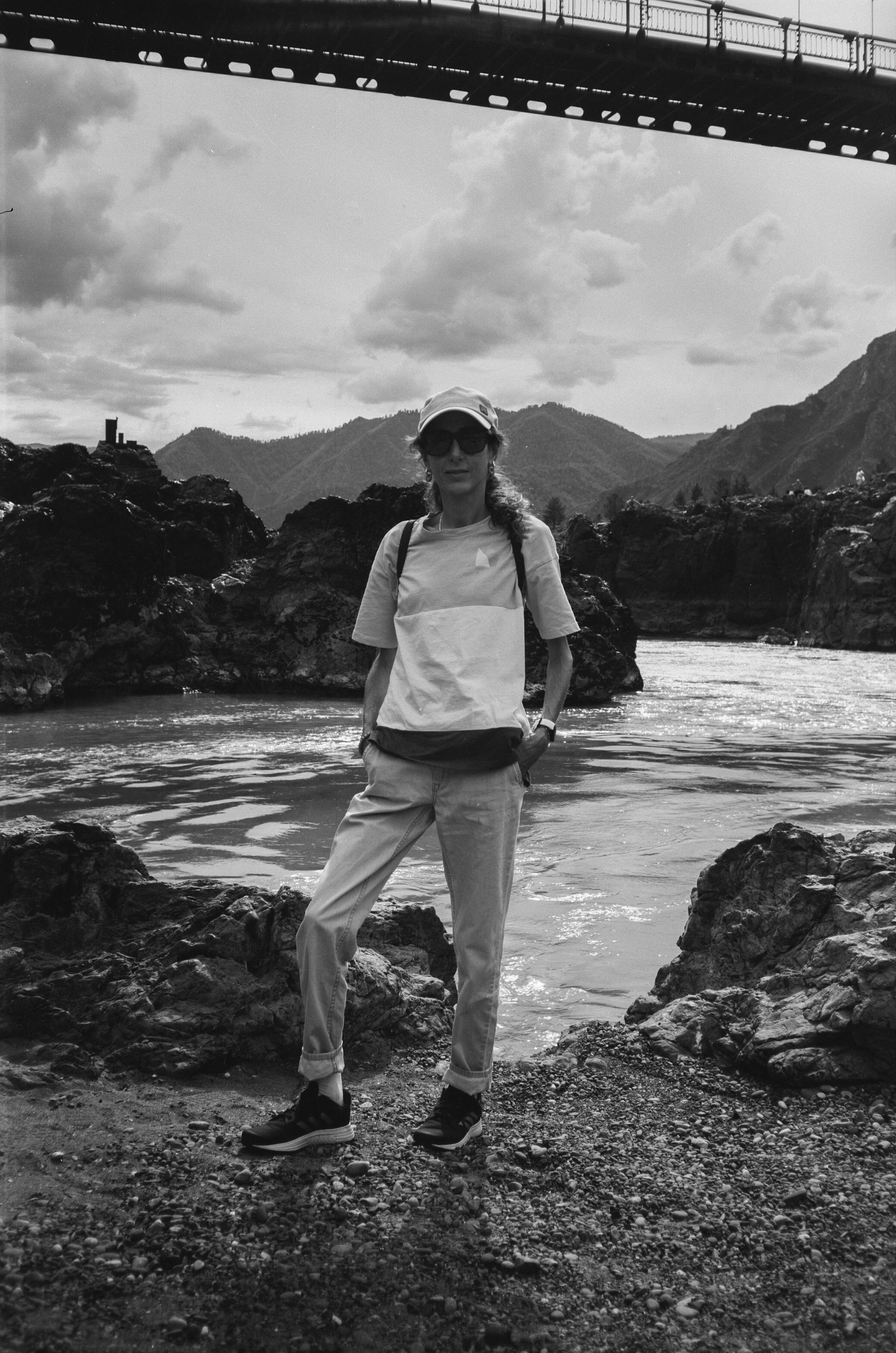 Ороктойский мост на черно-белую пленку