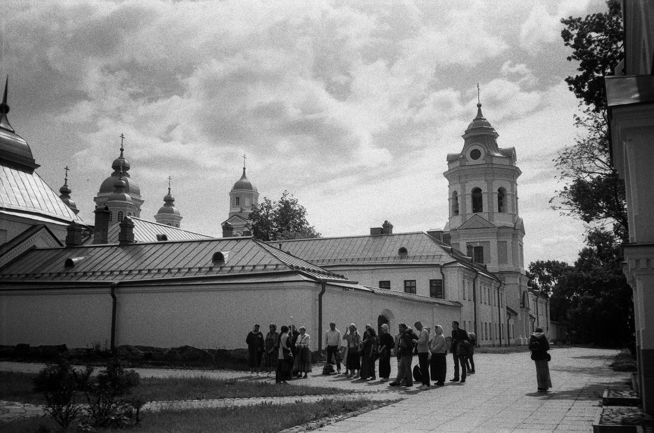 Остров Коневец на черно-белую пленку