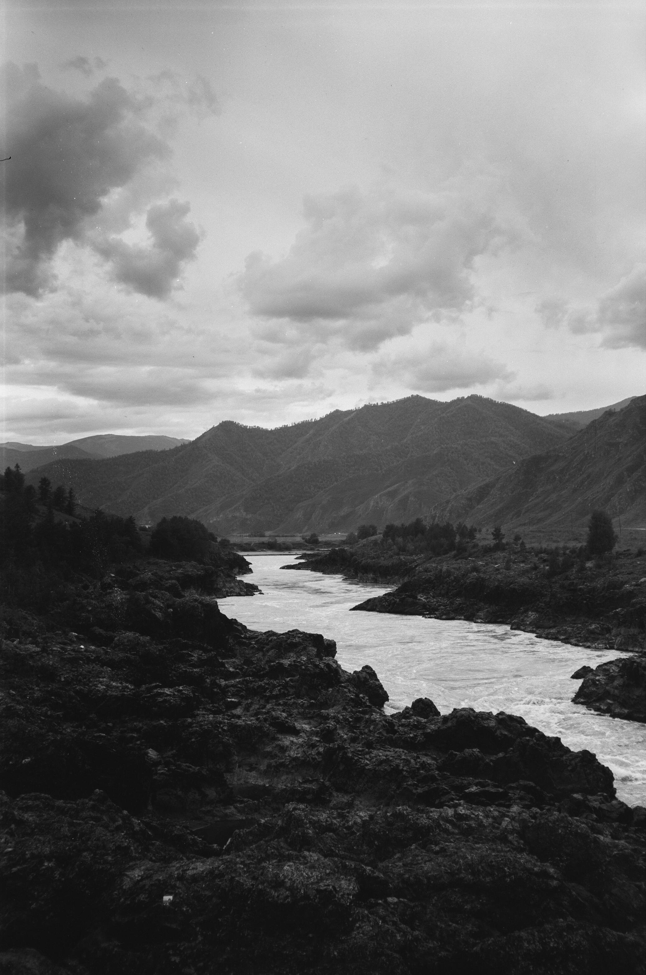 Ороктойский мост на черно-белую пленку