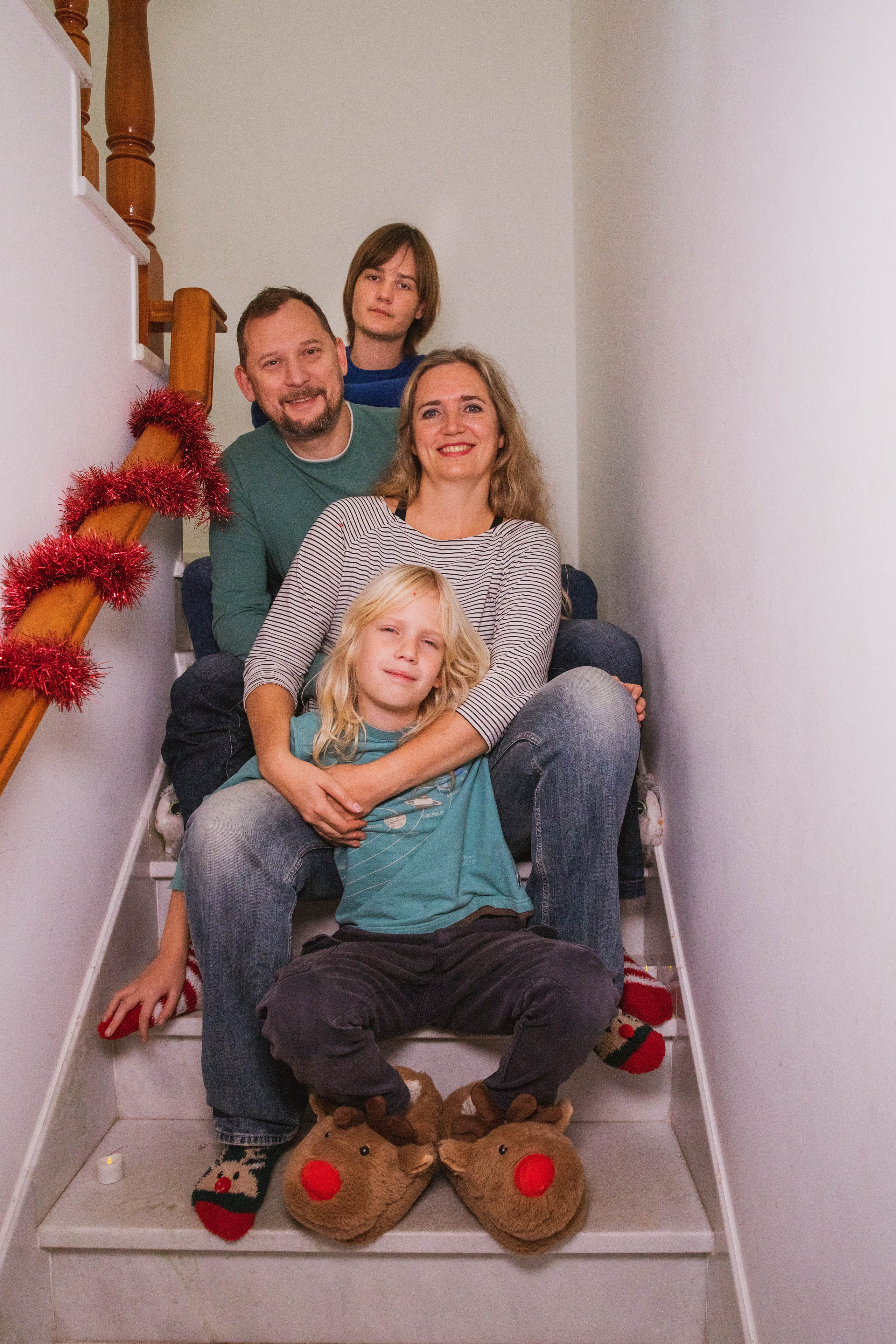 Family photo shoot at home