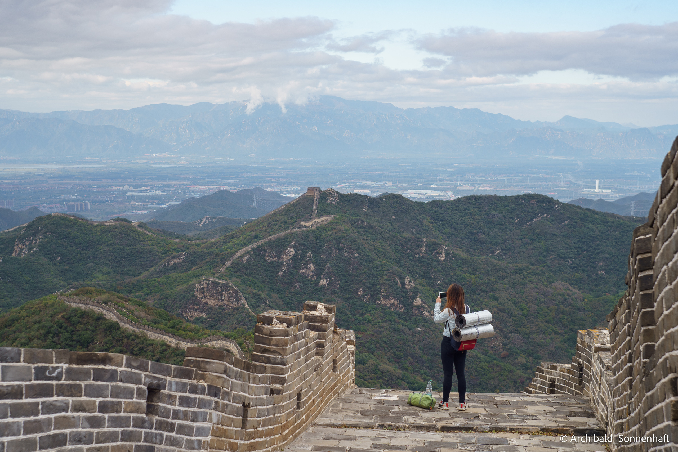 🇨🇳 长城, 北京 (Chinese wall, Beijing), 2019.10. Photographer in Guangzhou, China. Archibald Sonnenhaft