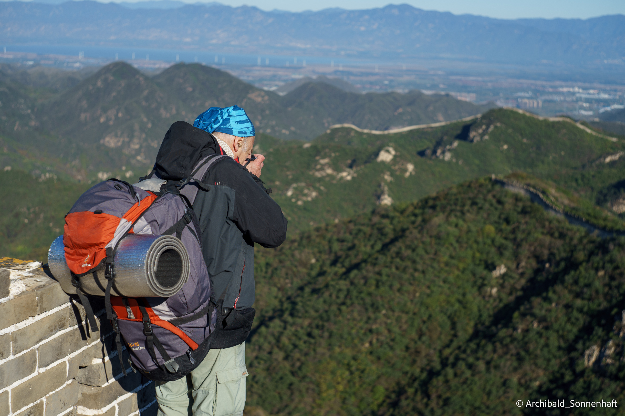 🇨🇳 长城, 北京 (Chinese wall, Beijing), 2019.10. Photographer in Guangzhou, China. Archibald Sonnenhaft