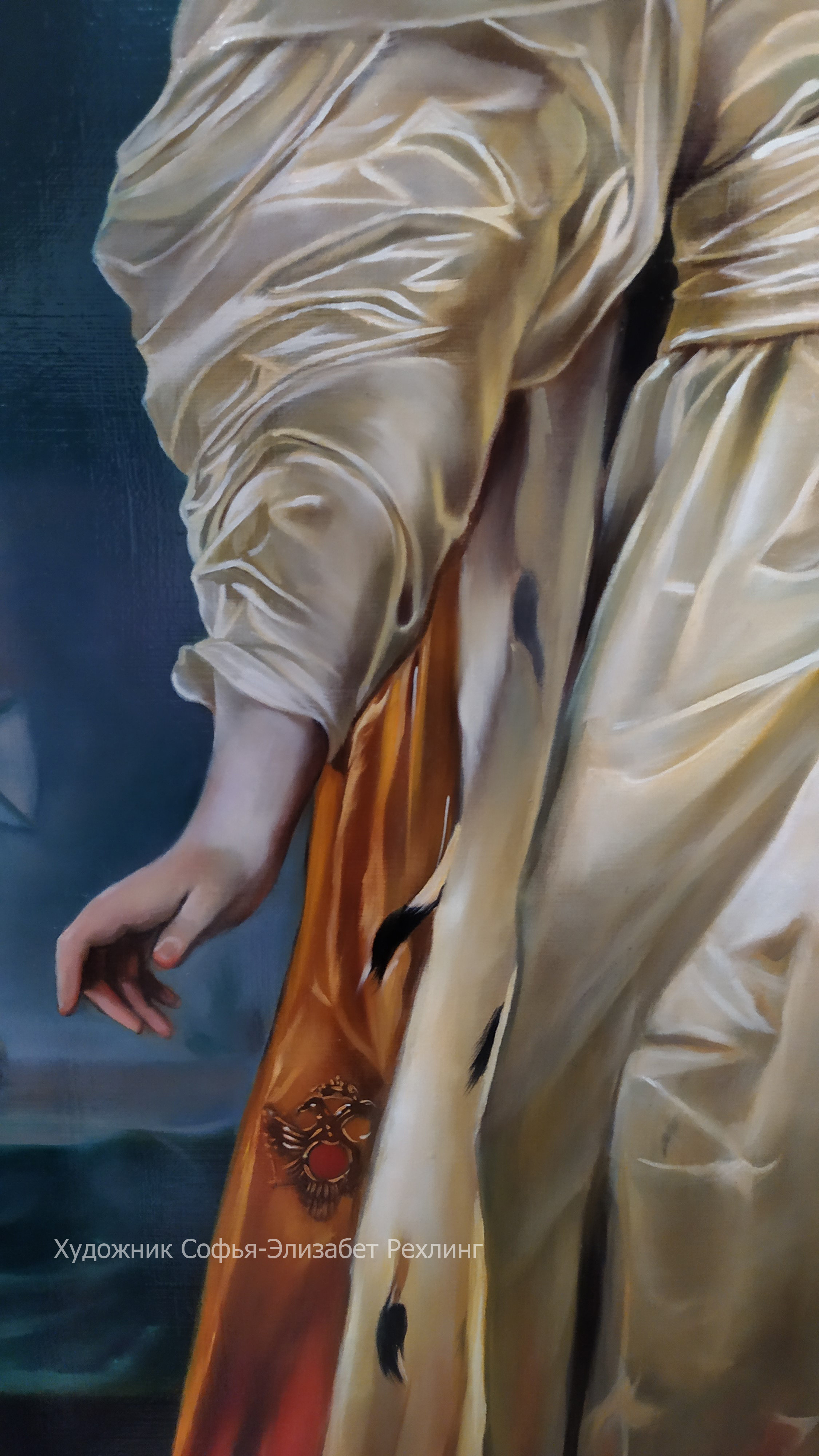 Заказать портрет по фотографии. Живопись. Художник Софья Рехлинг. Женский портрет. Портрет Екатерины II. Художник Левицкий Д.Г.