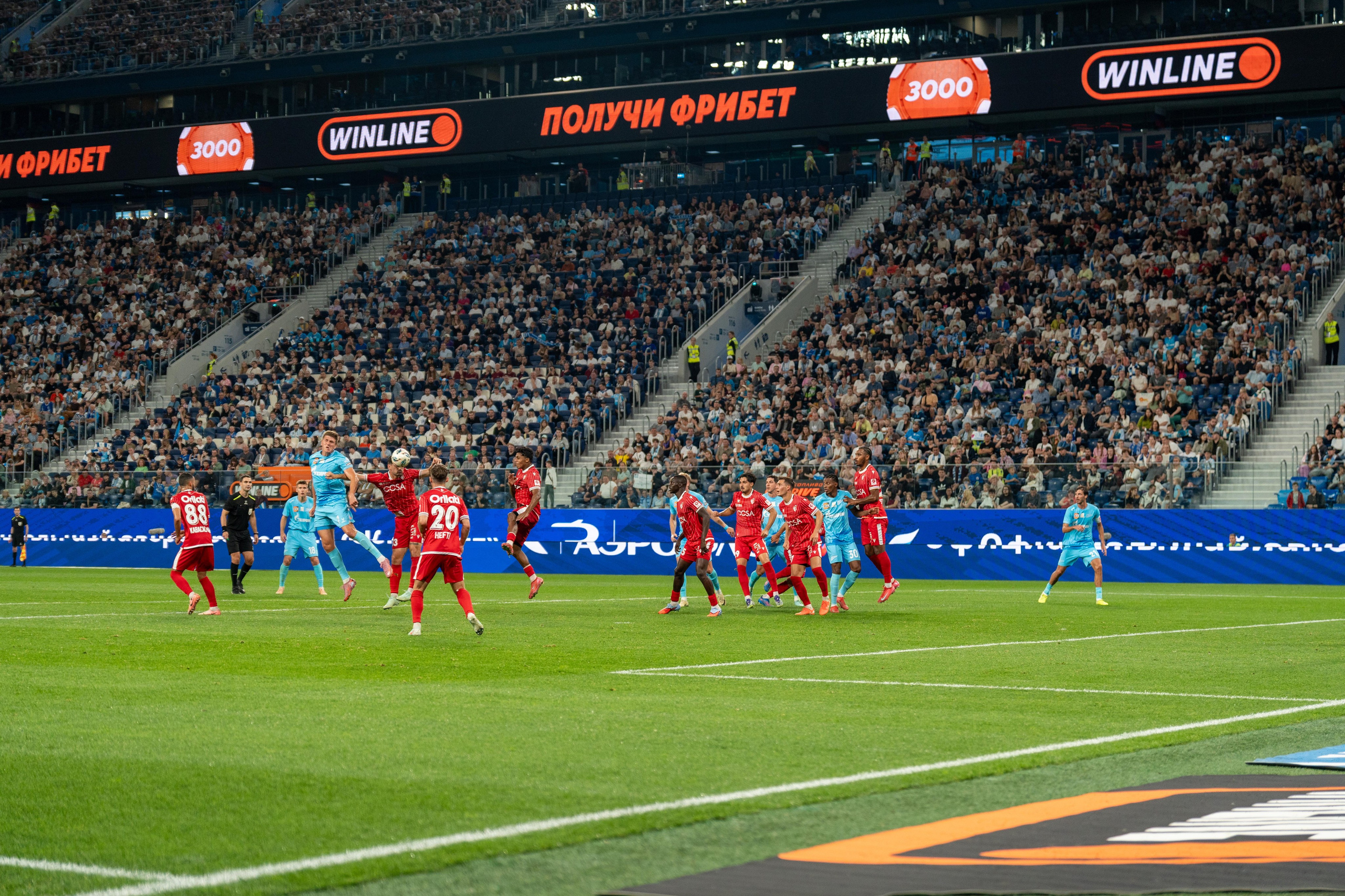 Момент матча Зенит–Сьон, спортивный фотограф Санкт-Петербург