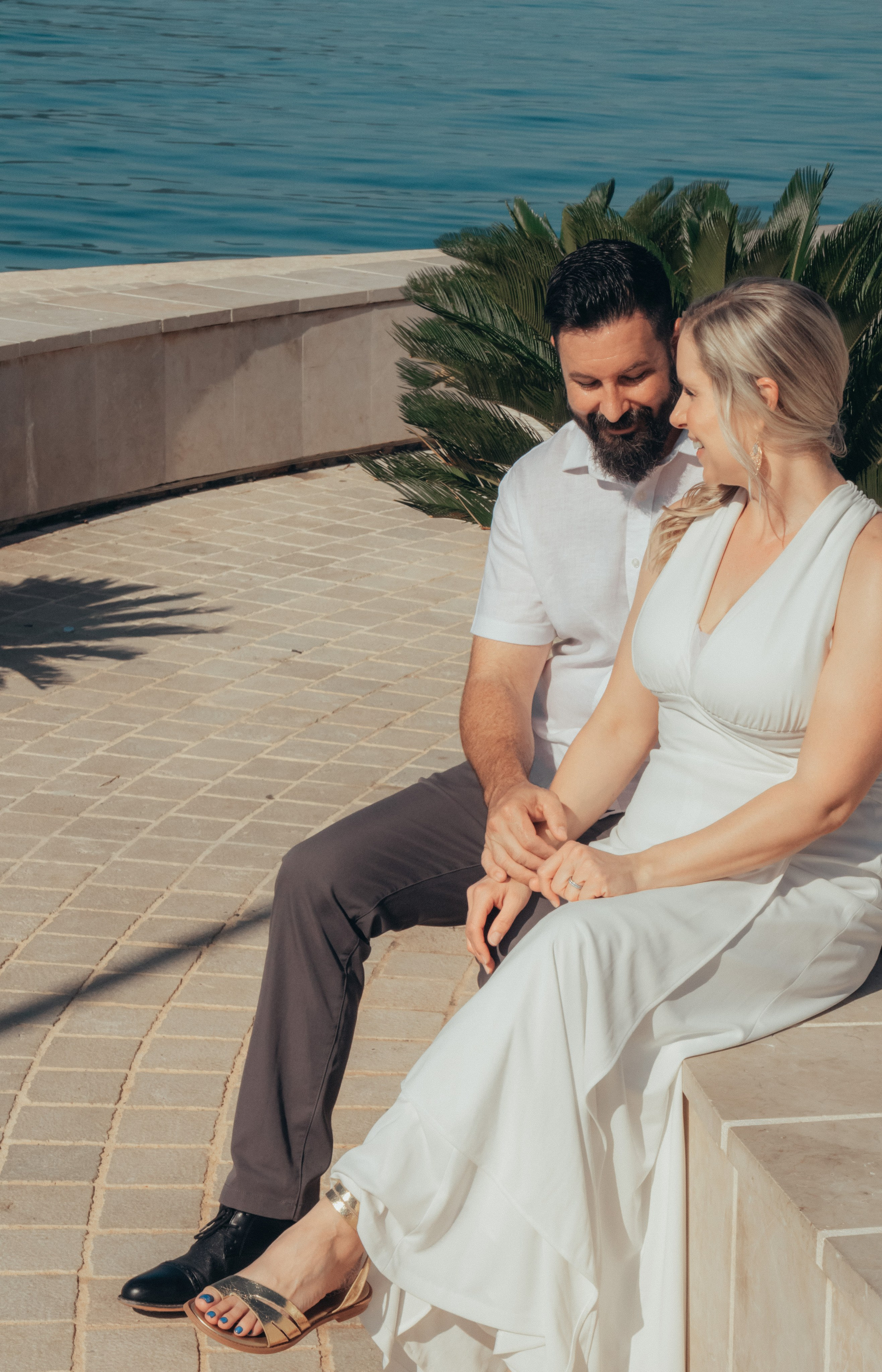 Nancy and Justin Adriatic anniversary. Portrait photographer in Tivat Montenegro Katerina Kirsanova