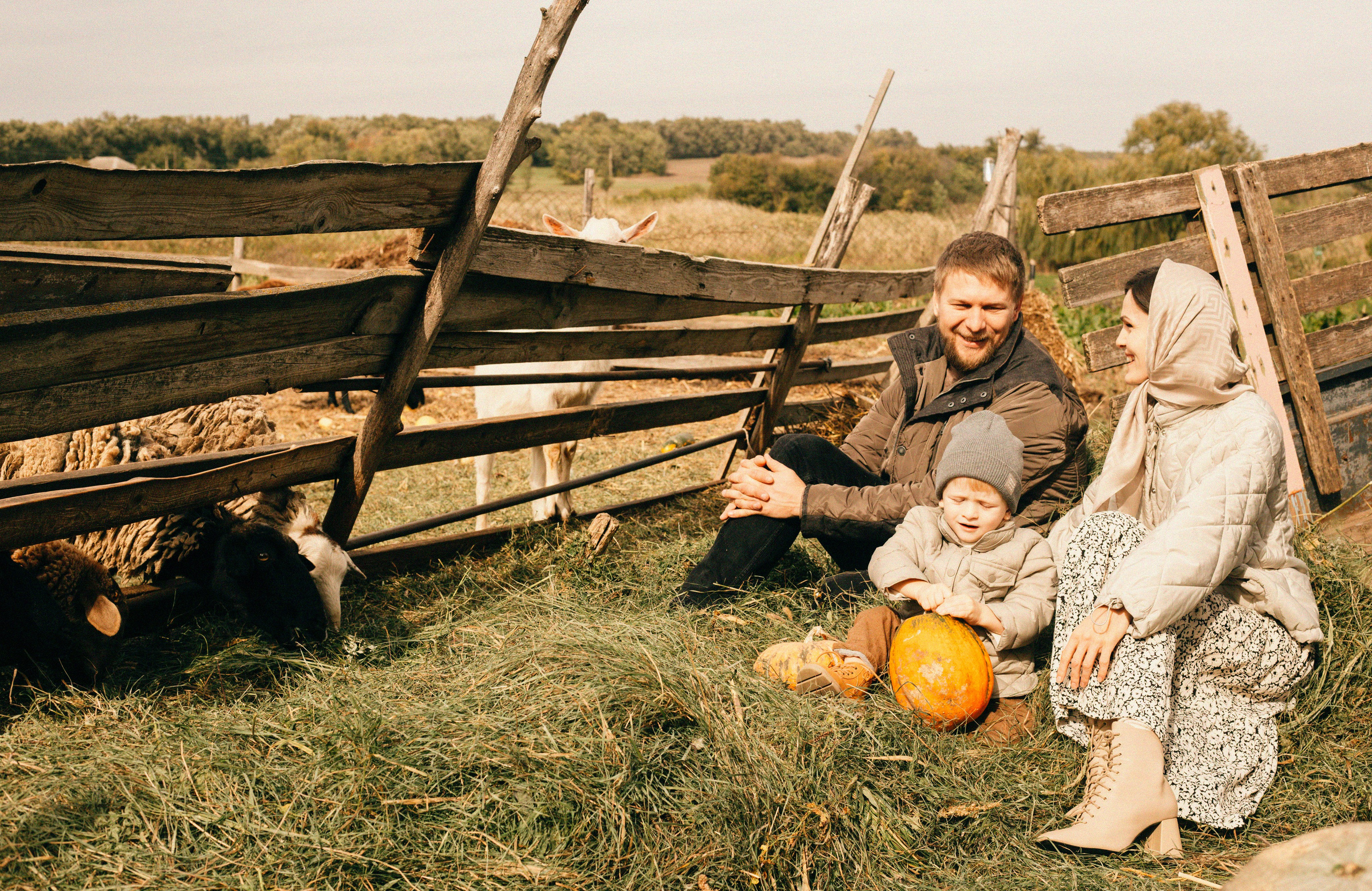 Осень в станице. Егор, Саша и Марк. Фотограф в Ростове-на-Дону и Краснодаре Елизавета Киселёва