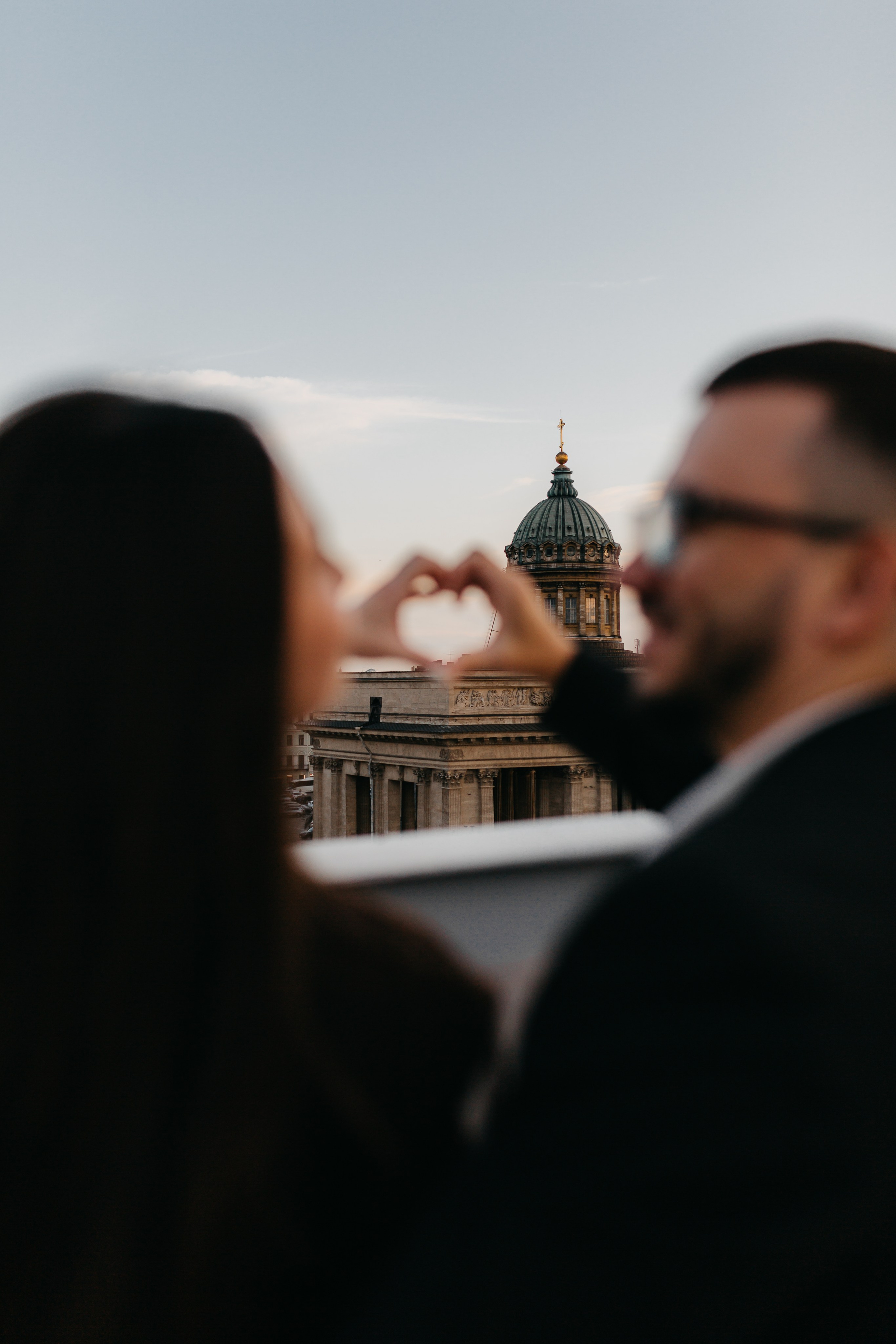LoveStory на крышах Питера. Фотограф Санкт-Петербург Князева Елизавета