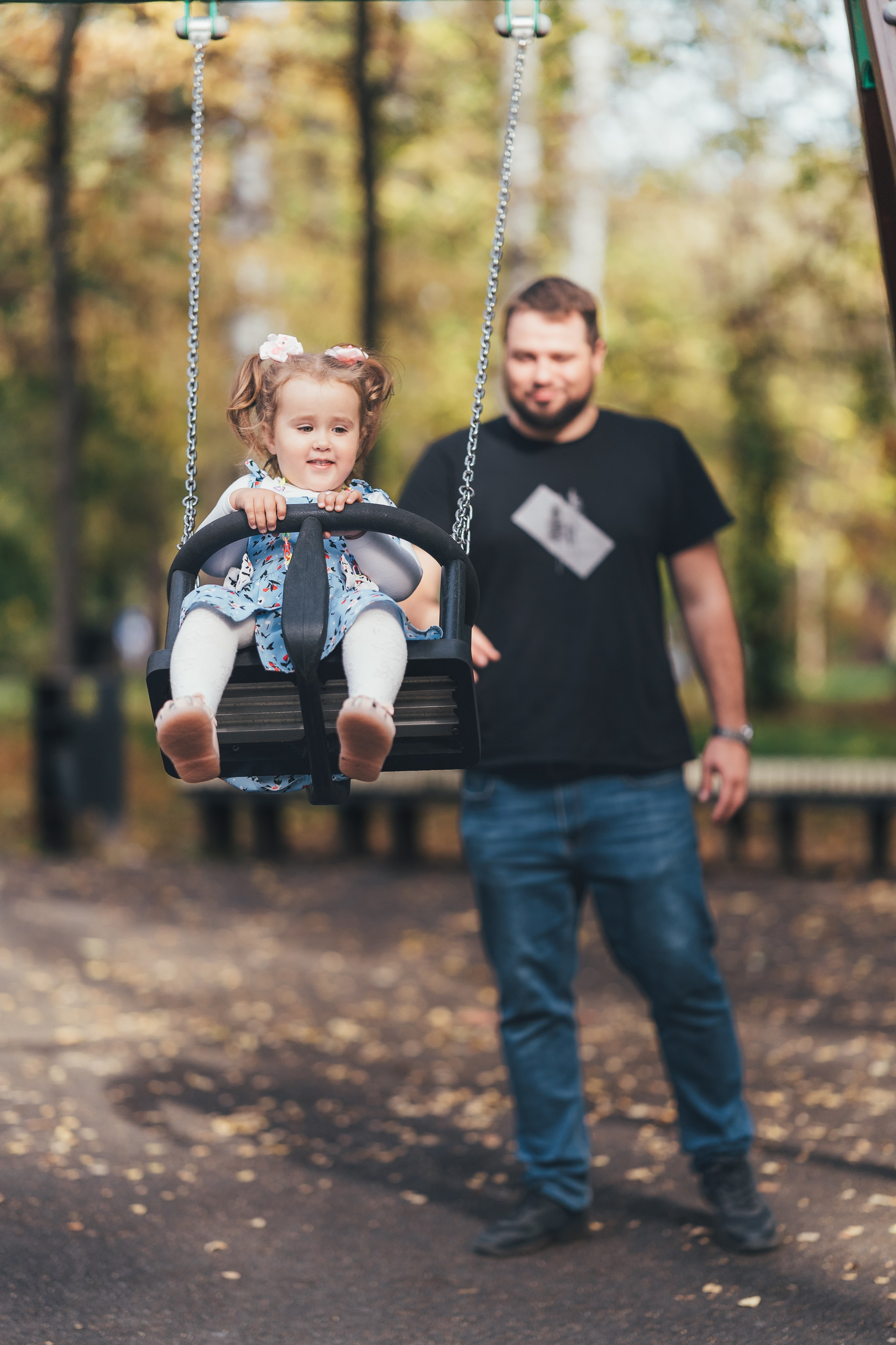 Денис с дочкой, Балашиха, парк Пехорка. Наталья Дукалова фотограф Щелково Королев Пушкино Москва Балашиха