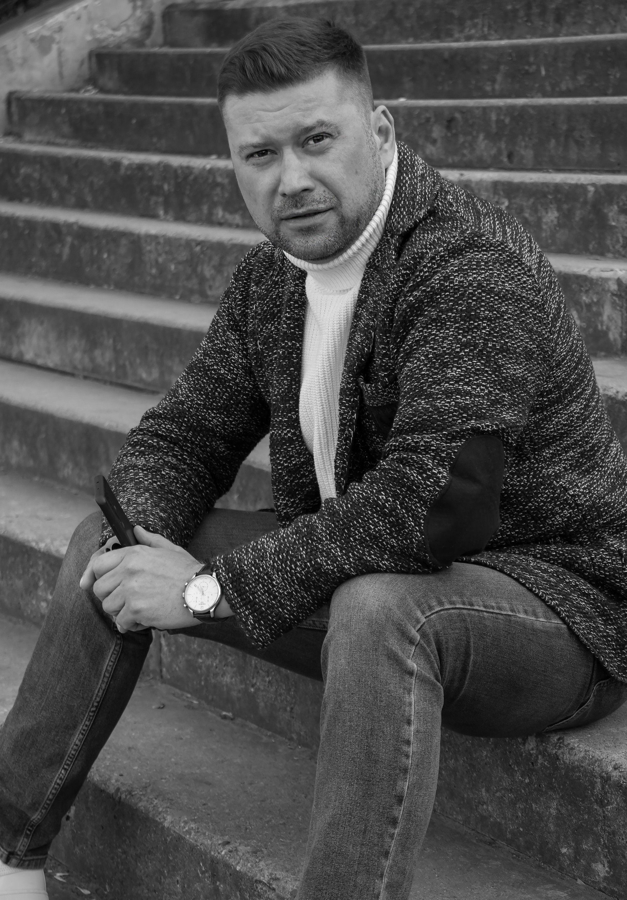 Мужской портрет_ЧБ. Портретный фотограф Ярославль I Натали Чуб