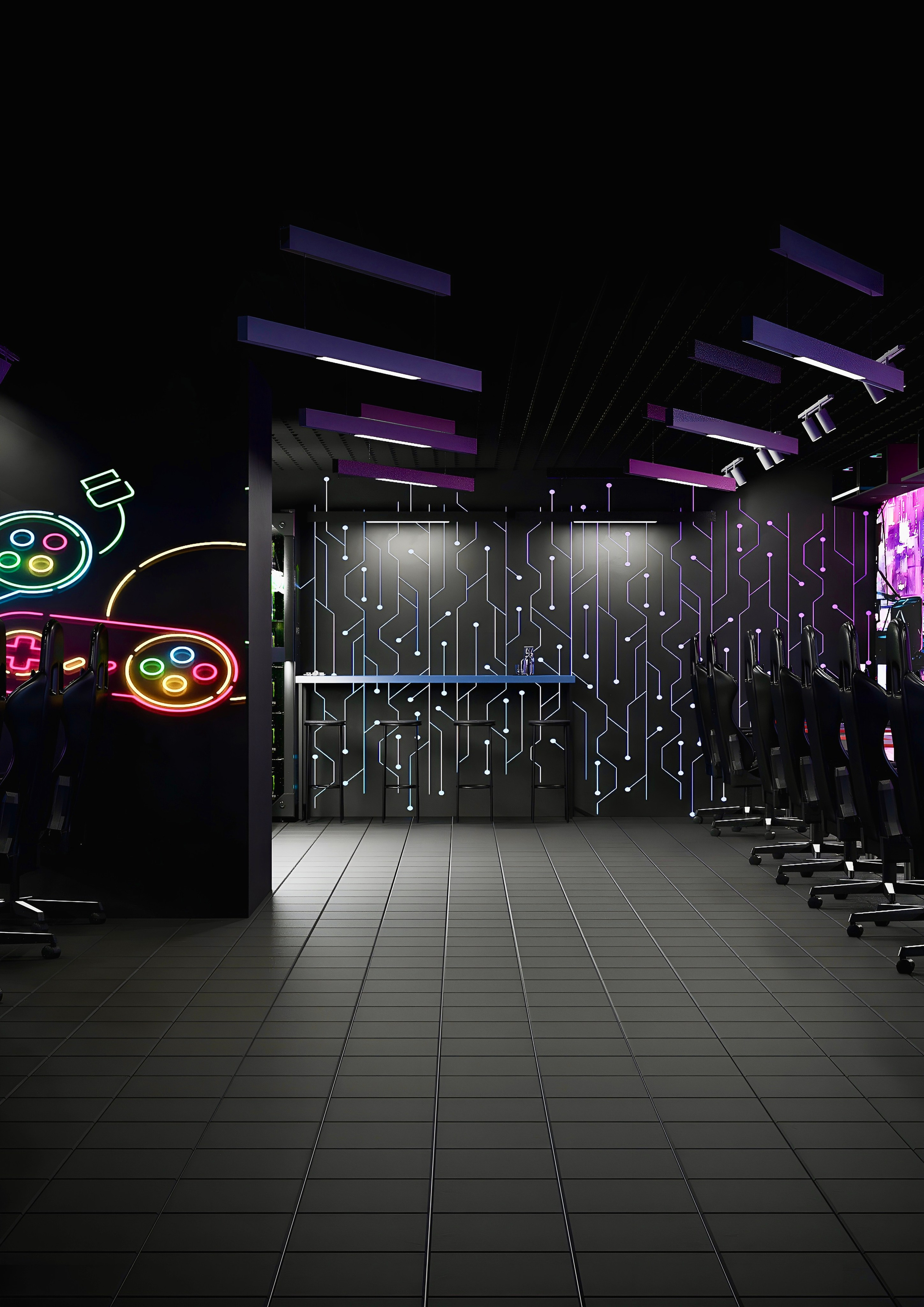 Компьютерный клуб «Soul Game» г. Санкт-Петербург. Батракова Наталья дизайнер интерьеров Санкт-Петербург Москва Архангель