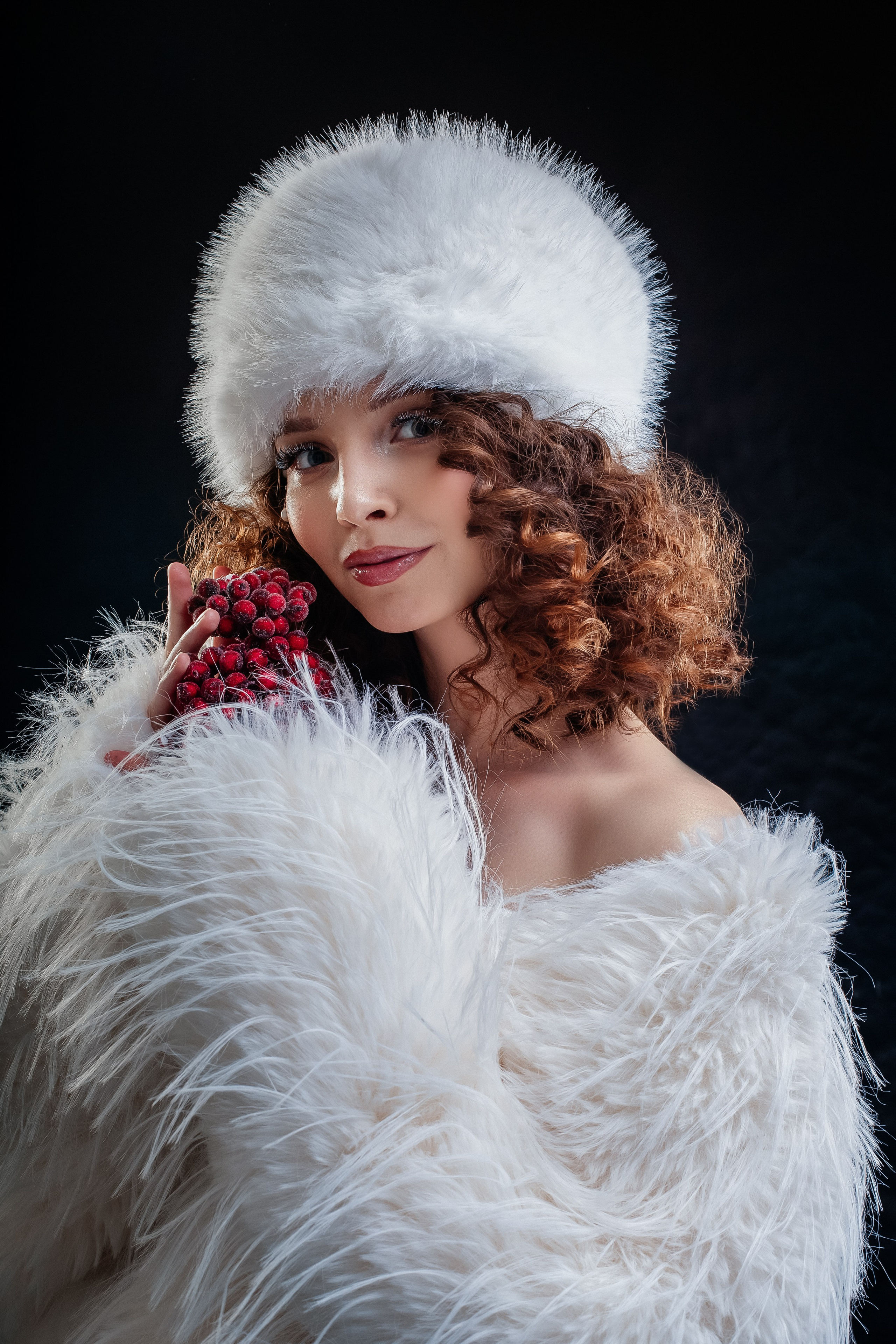 Индивидуальна зимняя фотосессия в студии. Фотограф Ставрополь Пятигорск Елизавета Дарина