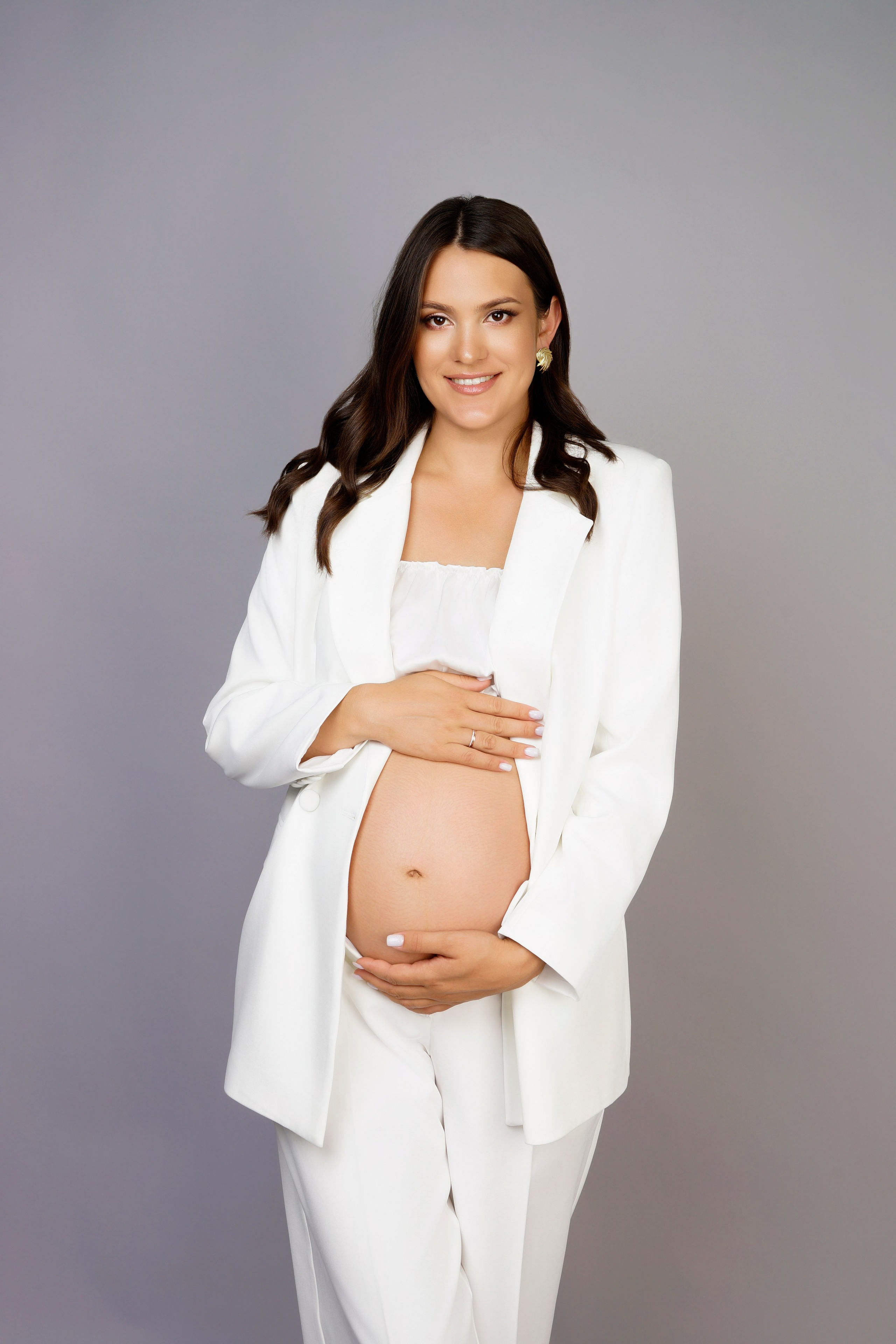 Съёмка беременности в моей фотостудии «НЕБО». Женский фотограф в Химках Алёна Ленёва