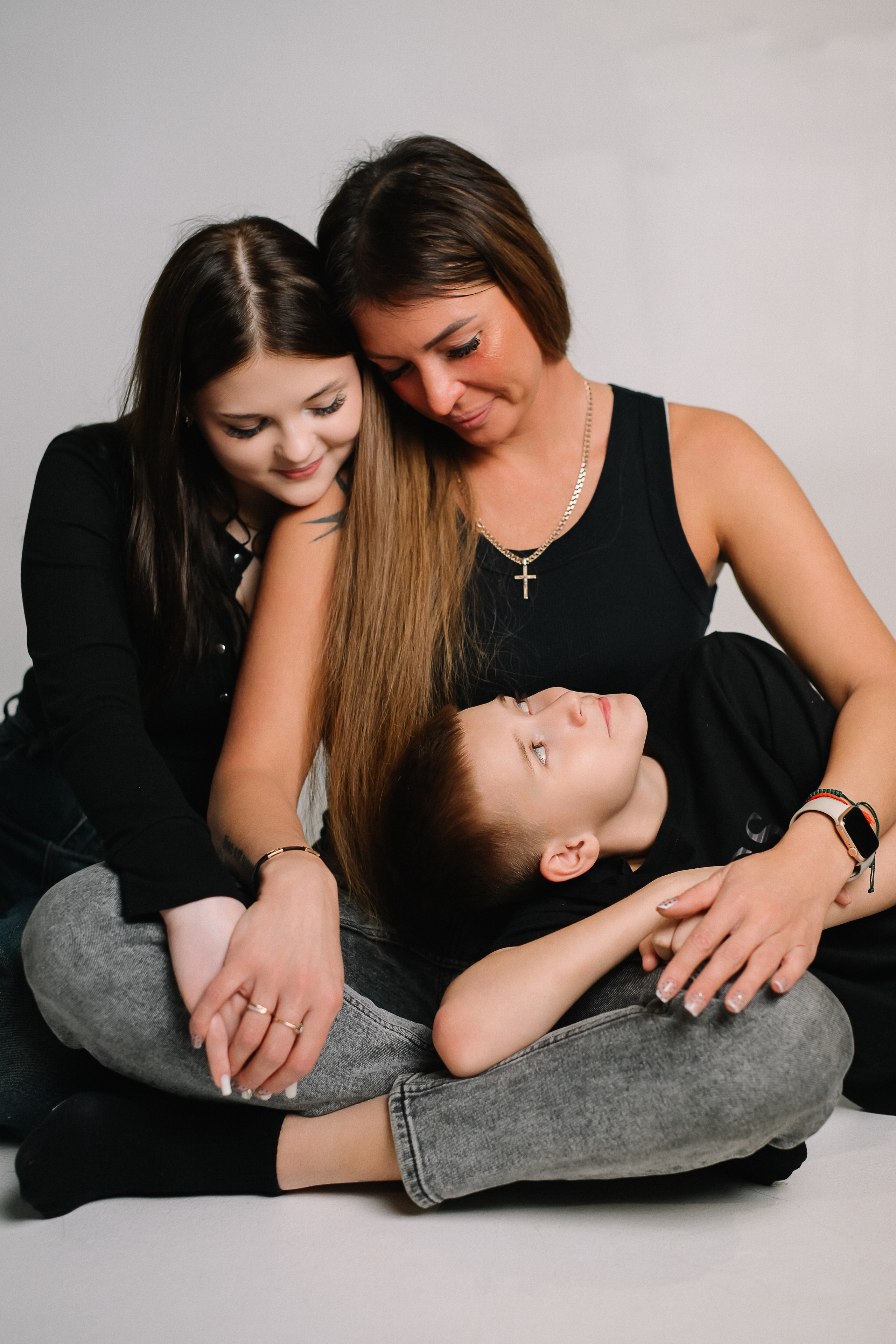 Александра с детьми