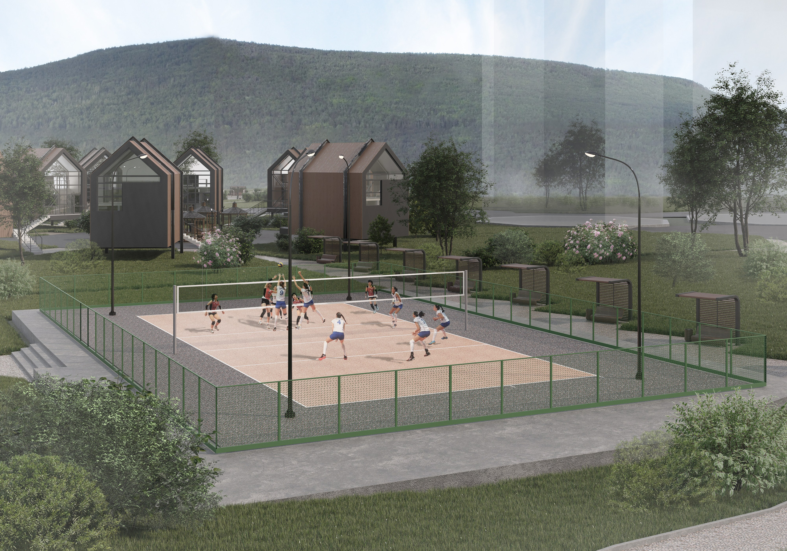 Благоустройство территории санатория «Усть-Кут». 3D-дизайнер Кристина Пуляевская