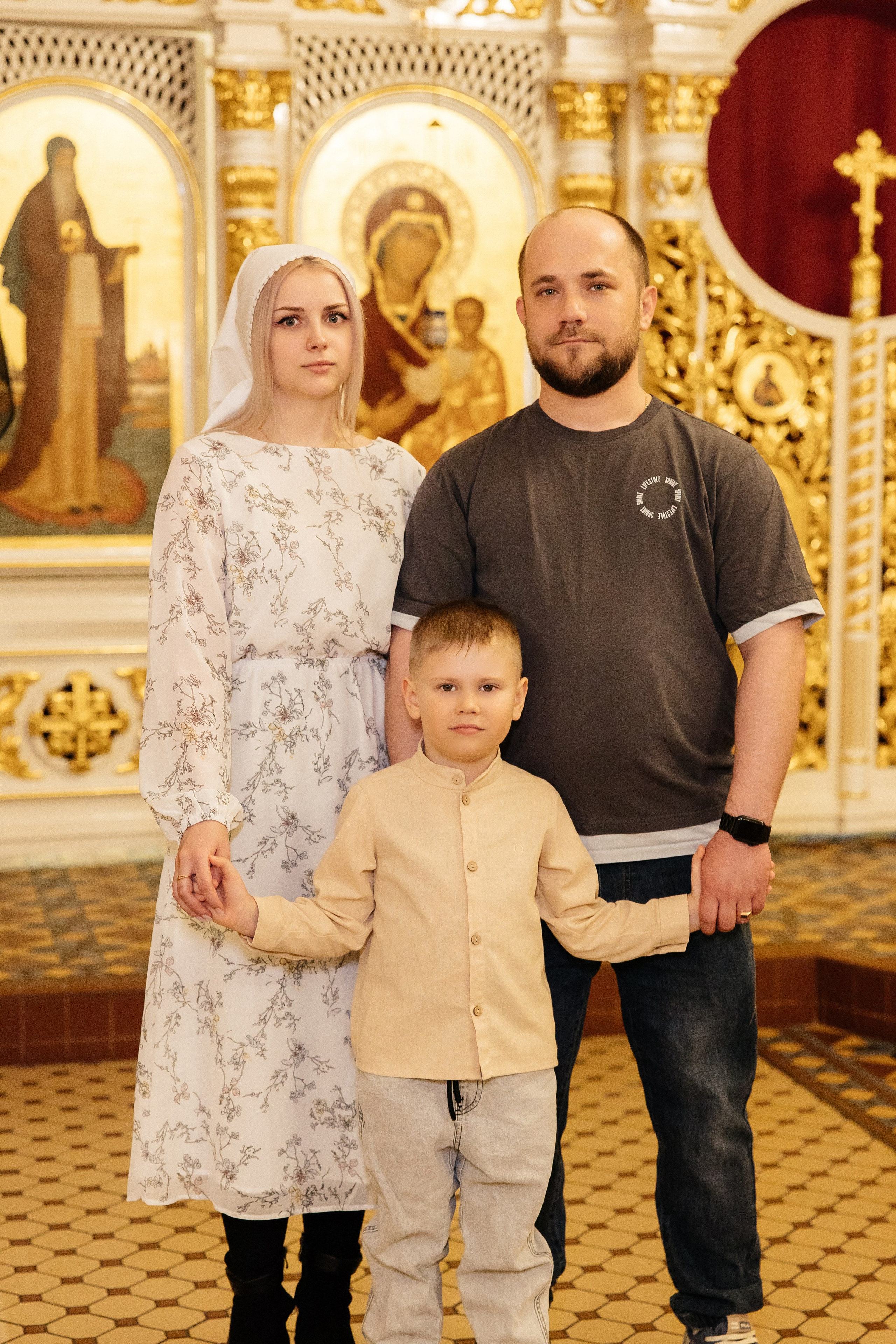 Таинство Крещения Максима и Александра. Храм Покрова Пресвятой Богородицы