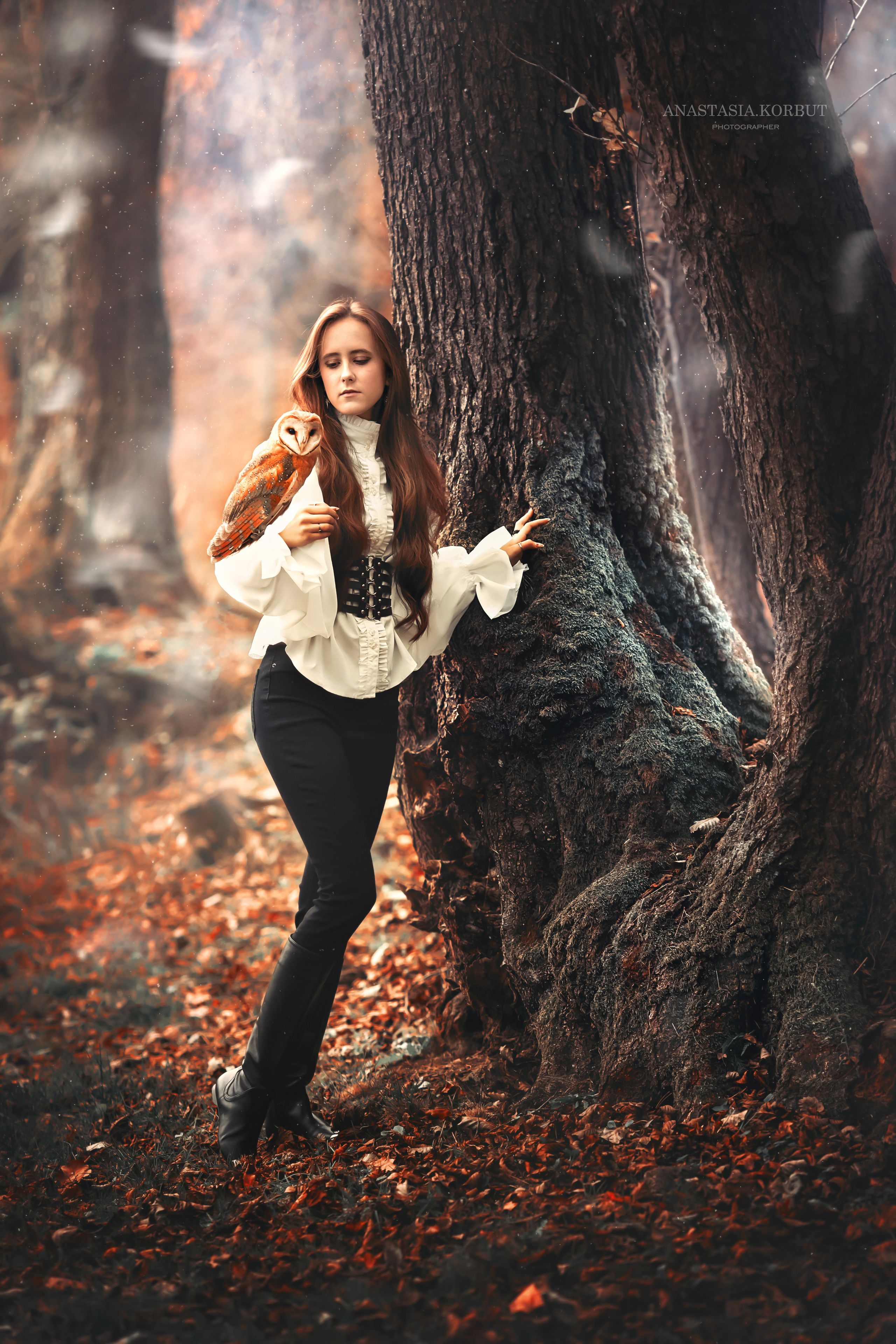 Фотосессия с совой. Арт фотограф в Минске Анастасия Корбут