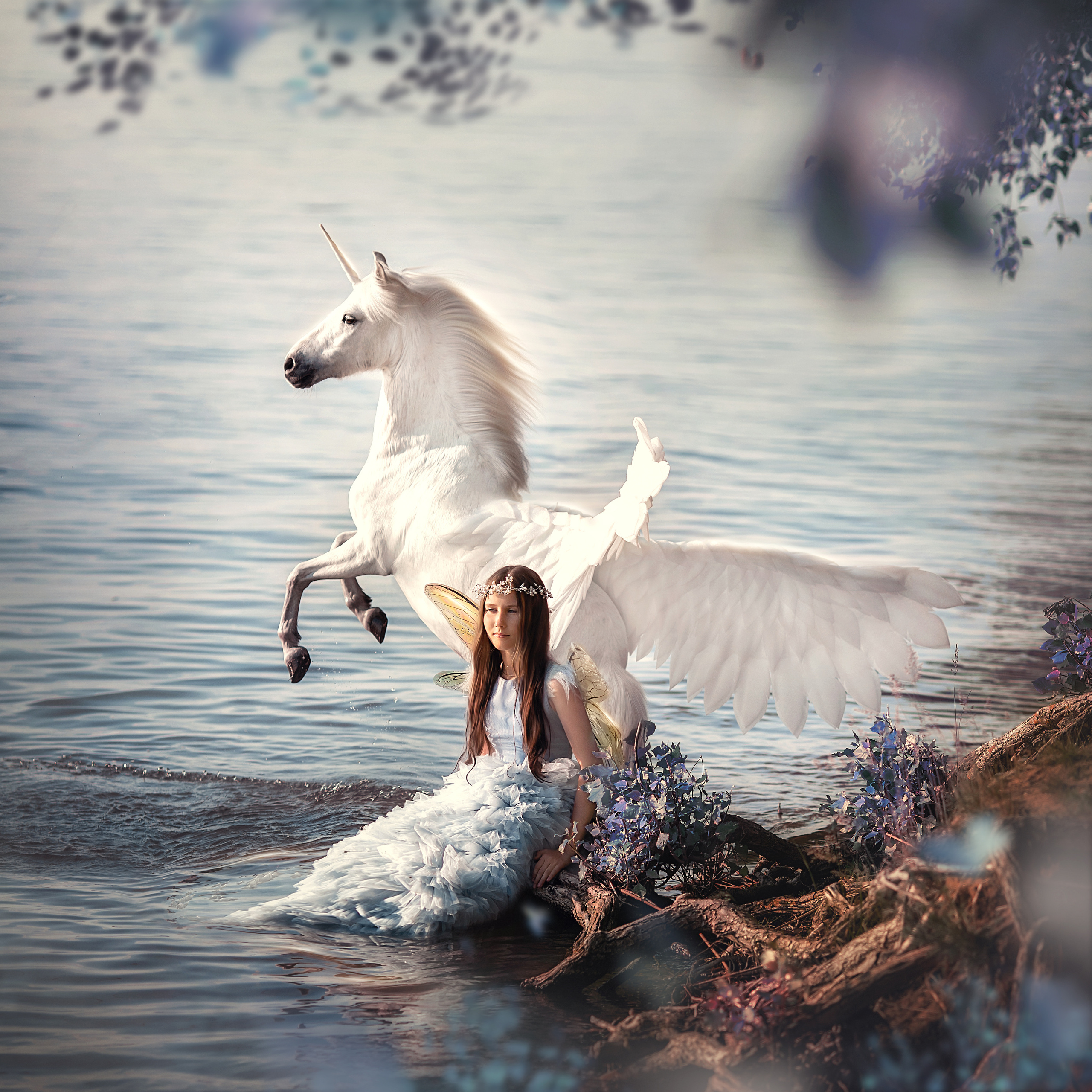 Фотосессия с лошадью у воды. Фотосессия Минск. 