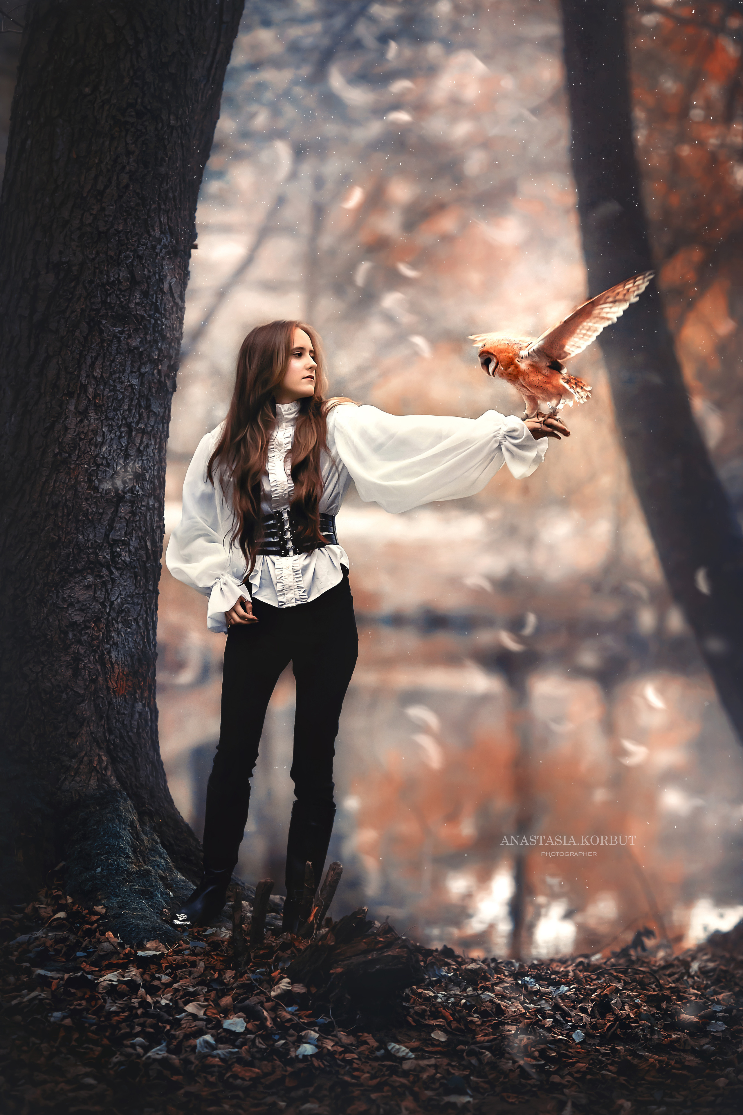 Фотосессия с совой. Арт фотограф в Минске Анастасия Корбут
