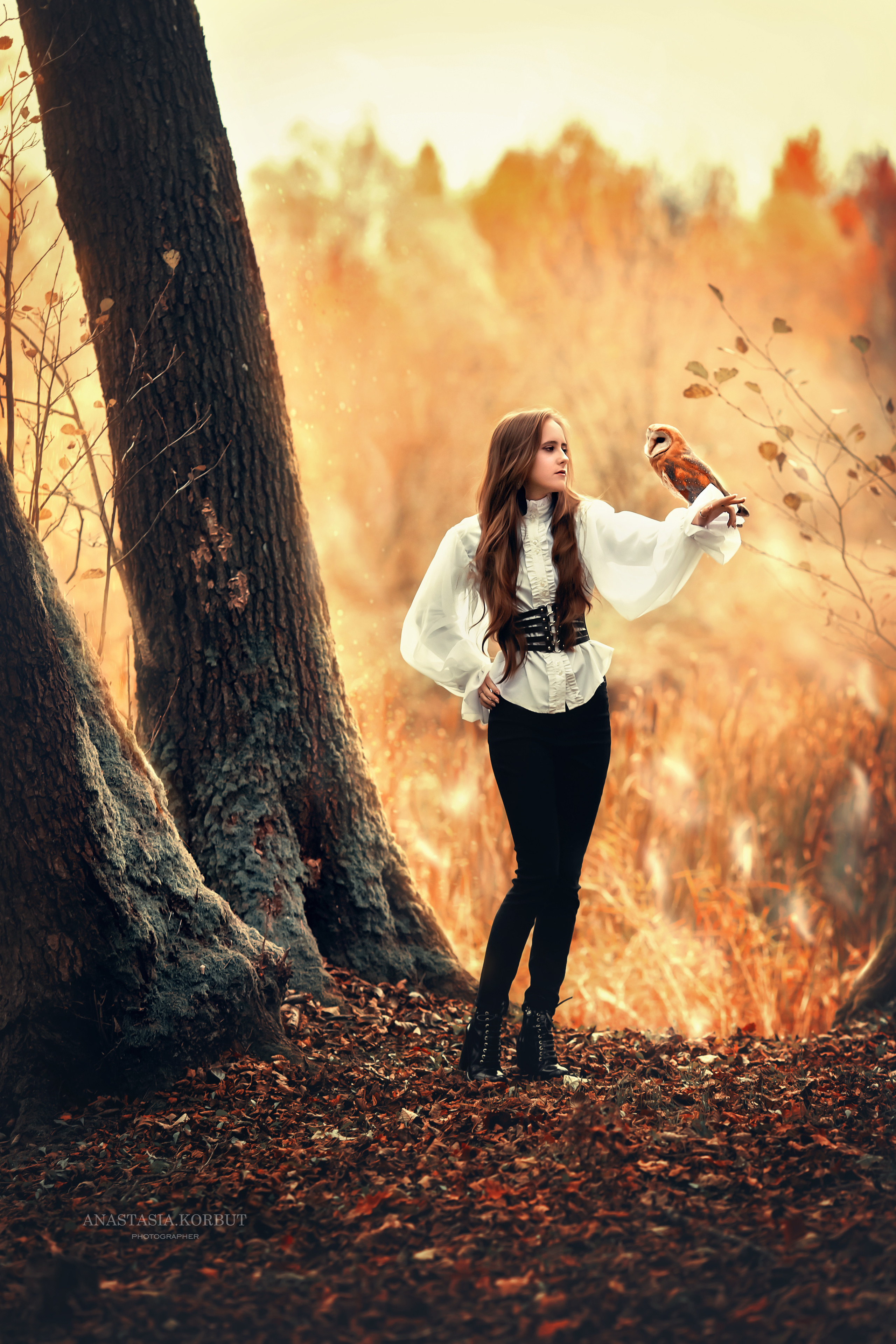 Фотосессия с совой. Арт фотограф в Минске Анастасия Корбут