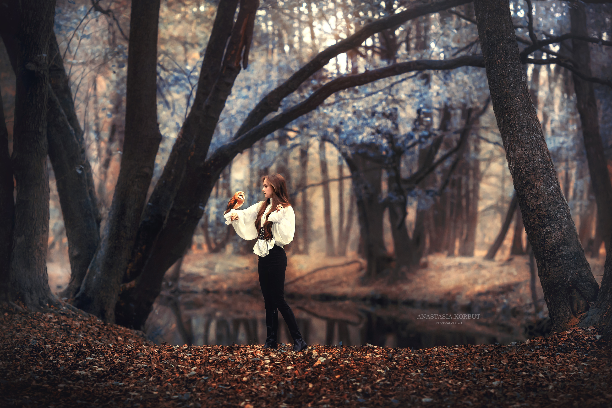 Фотосессия с совой. Арт фотограф в Минске Анастасия Корбут