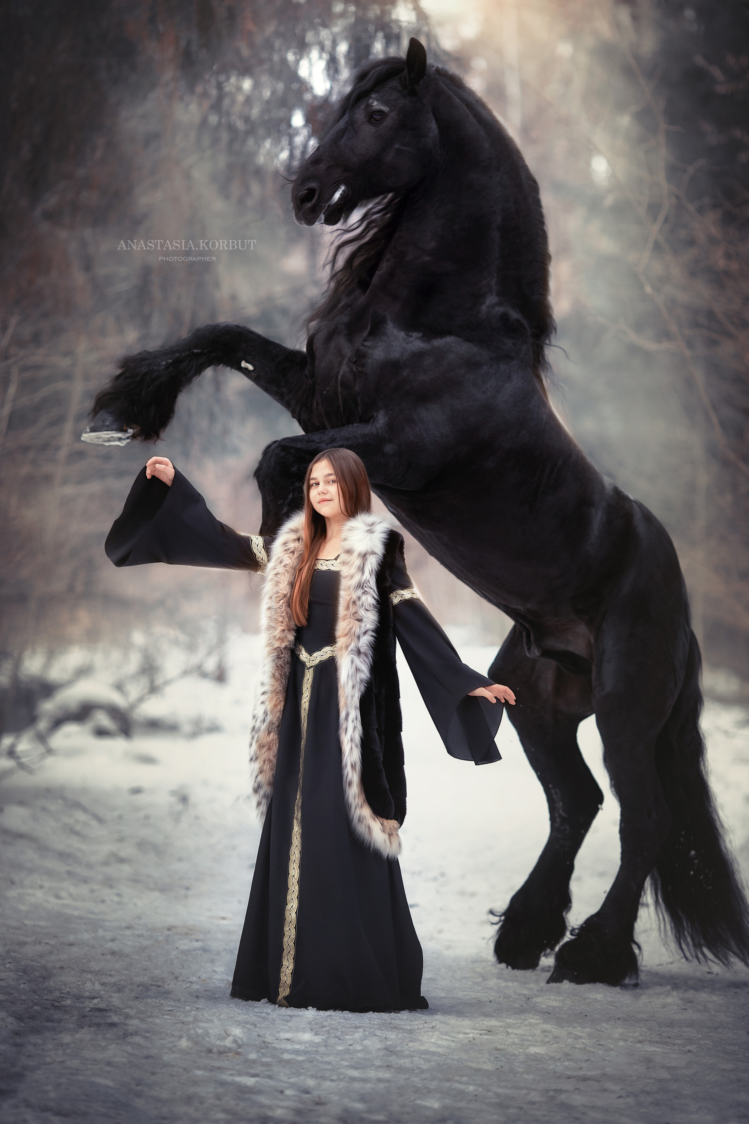 Сказочные фотосессии с лошадьми. Арт фотограф в Минске Анастасия Корбут