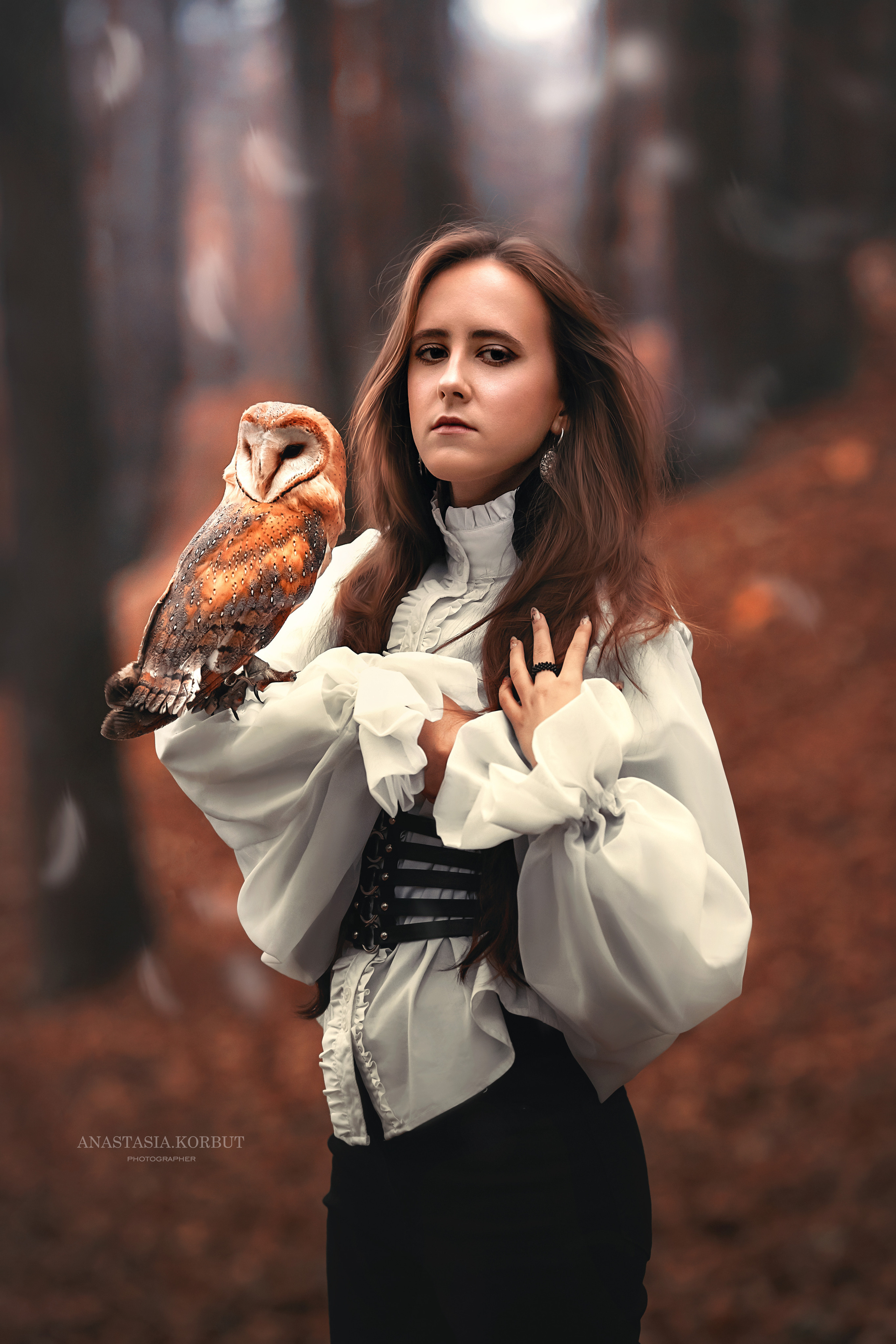 Фотосессия с совой. Арт фотограф в Минске Анастасия Корбут