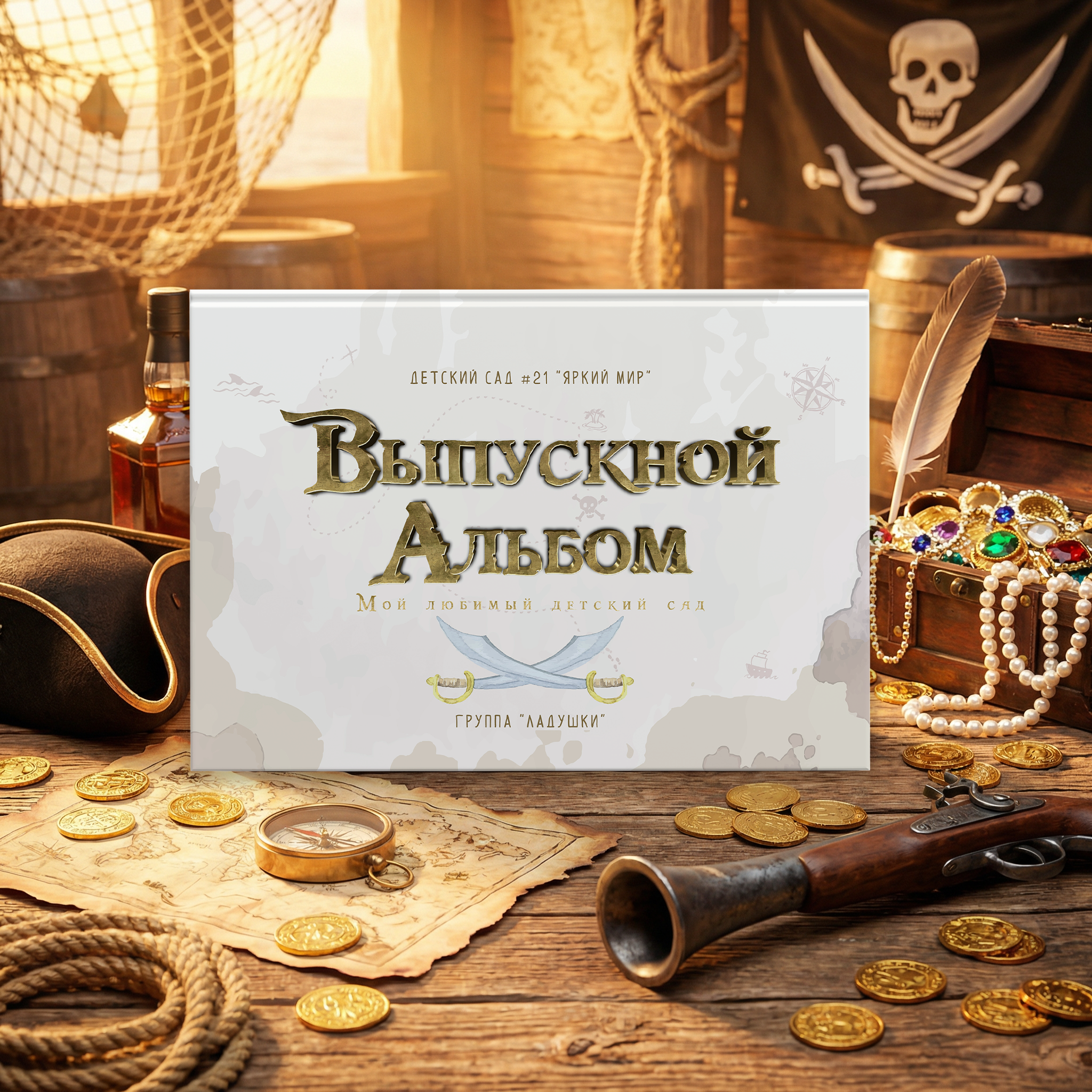 028 Pirate. Дизайны, psd шаблоны школьных и выпускных альбомов и обложек