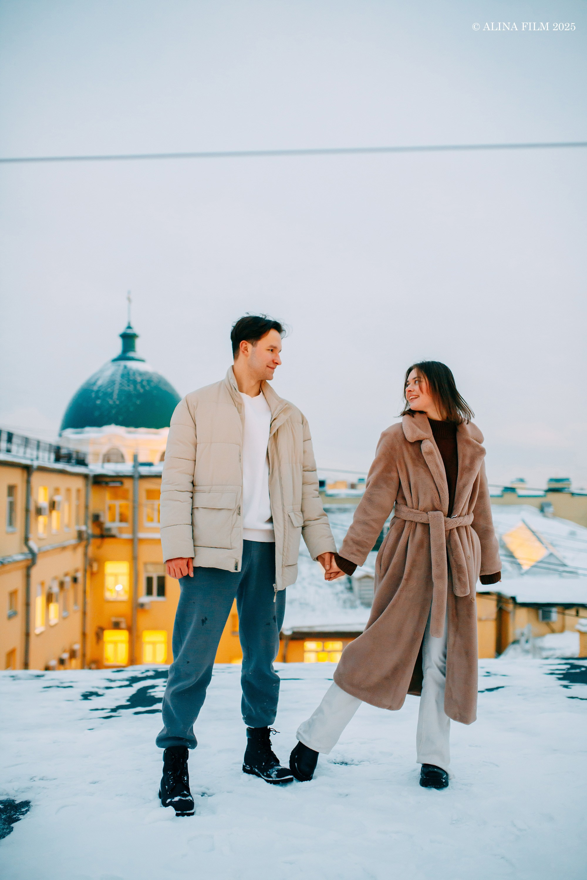 Фотосессия на крыше у Зингера. Фотограф в Санкт-Петербурге Alina Film