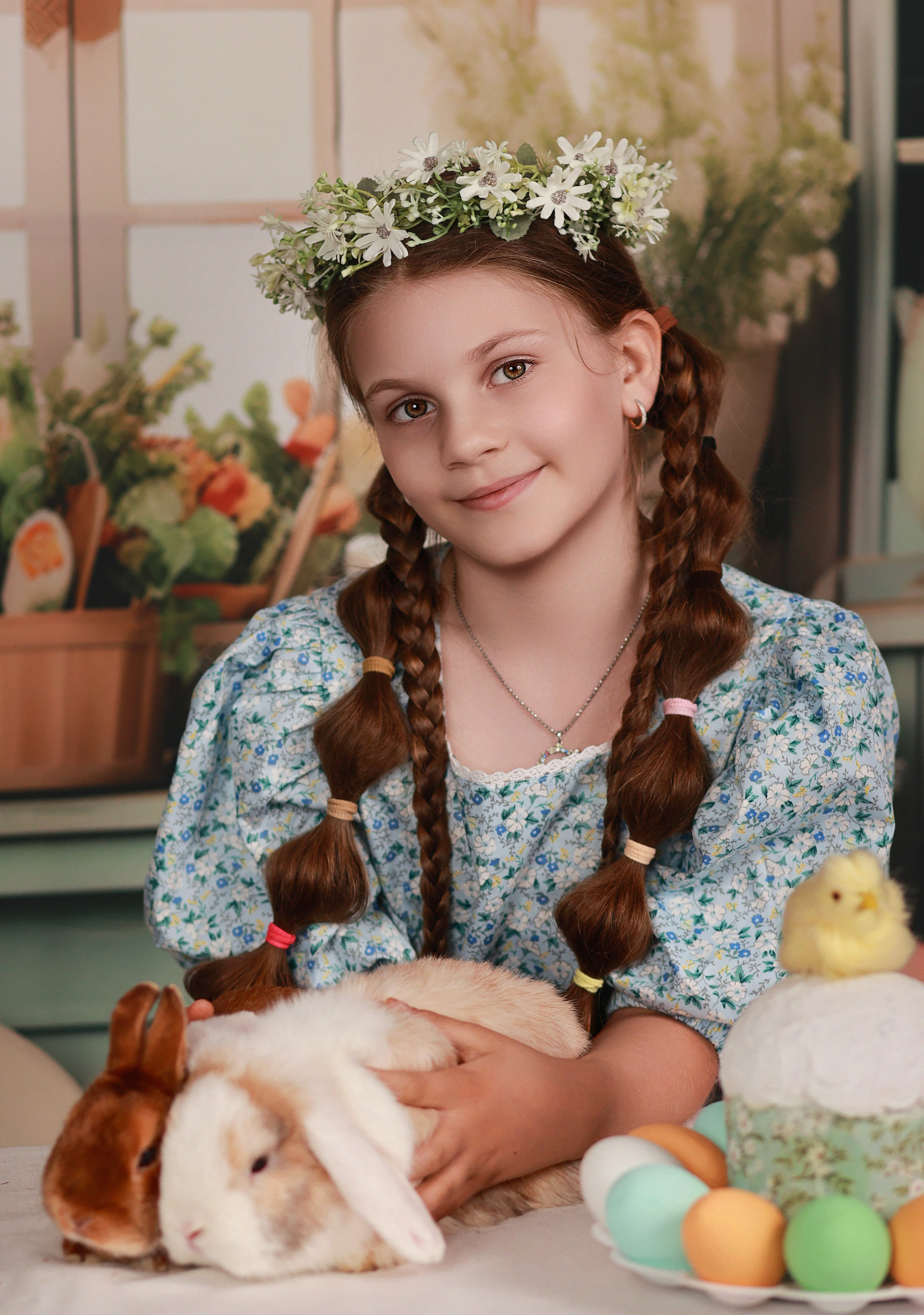 Фотопроект с козочкой и кроликами. Детский семейный фотограф Краснодар