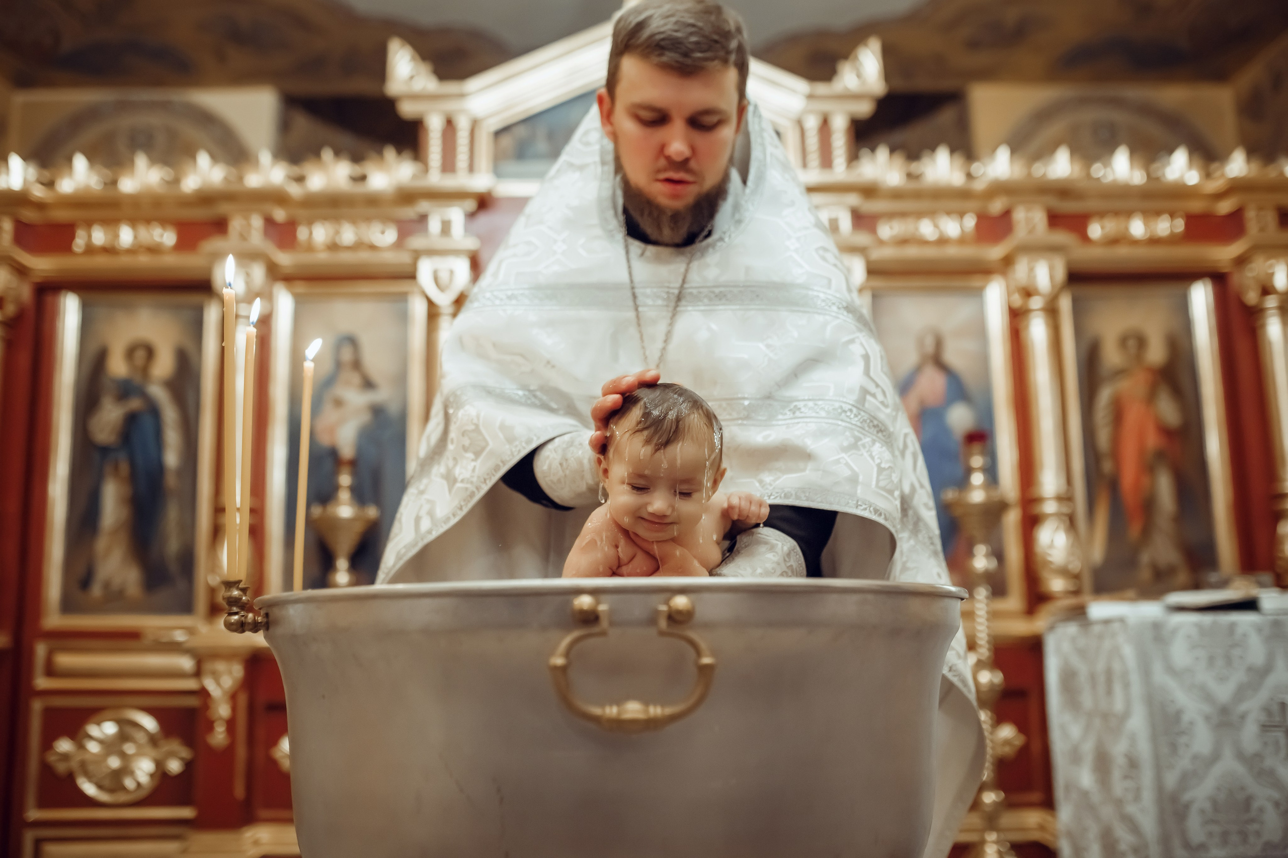 Крещение Василисы. Фотограф на Крещение, семейный фотограф в Москве