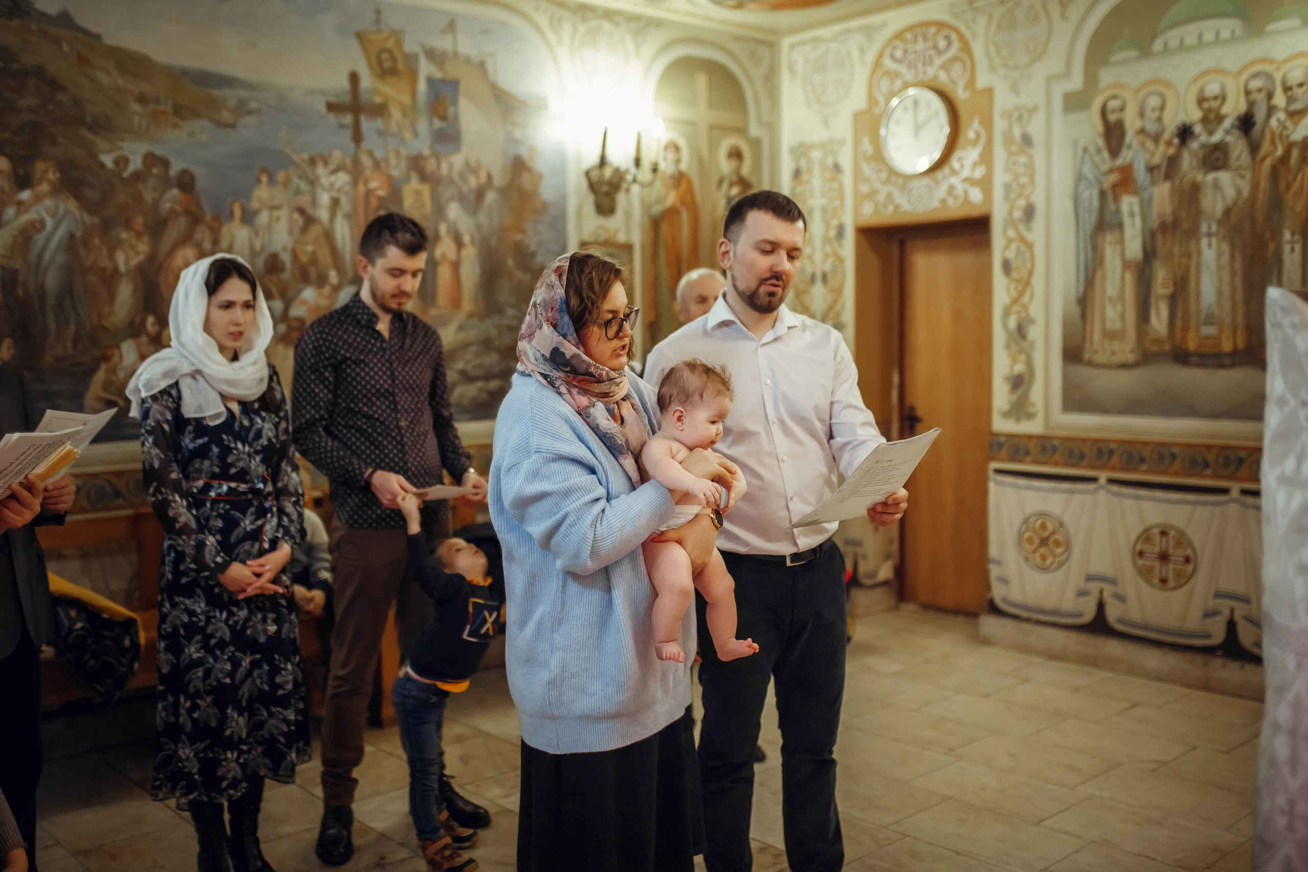 Крещение Валерии. Фотограф на Крещение, семейный фотограф в Москве