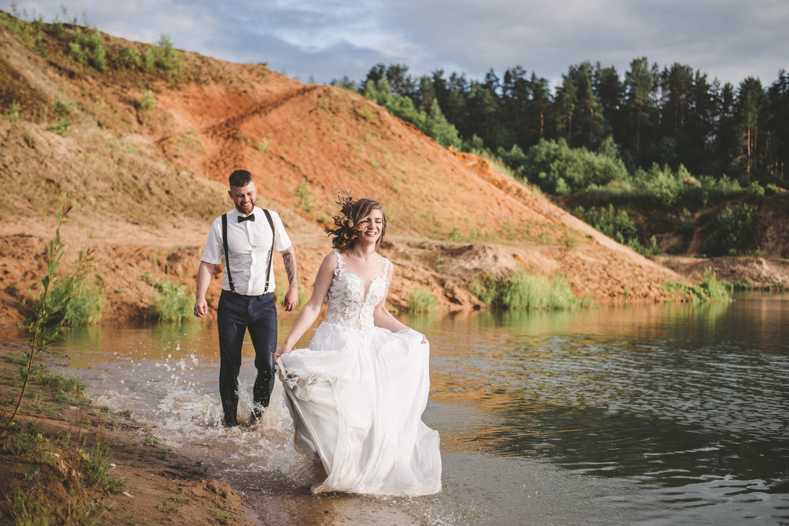 Выездная регистрация на песчаном карьере. Свадебный и семейный фотограф София Невская