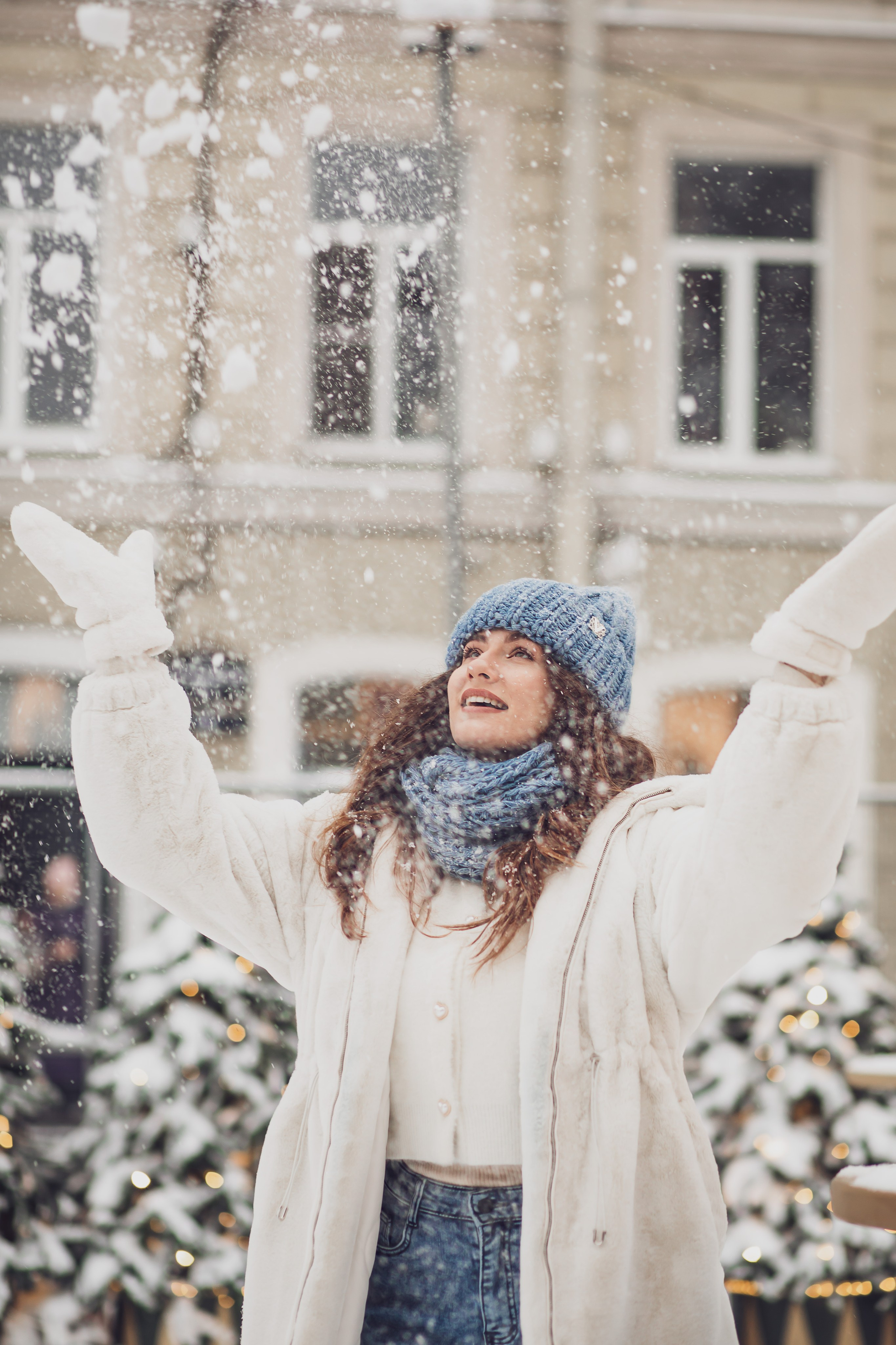 Вероника. Новогодняя фотопрогулка на Манежной площади. Свадебный и семейный фотограф в Колпино и СПб Юлия Папанова