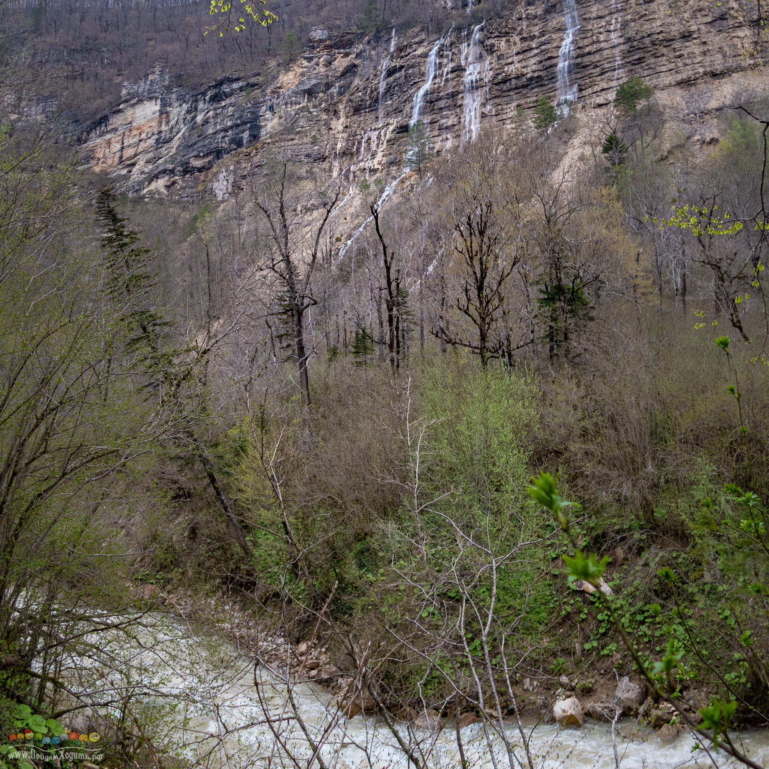 Адыгея — страна водопадов. Фото из походов и путешествий клуба скандинавской ходьбы Пойдем Ходить