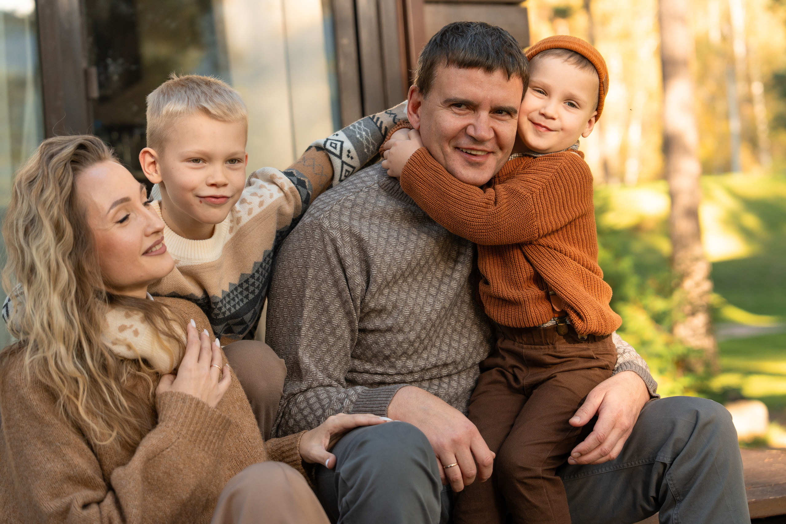 Семейная фотосессия в Москве для большой семьи. Свадебный фотограф в Москве Анна Полушина