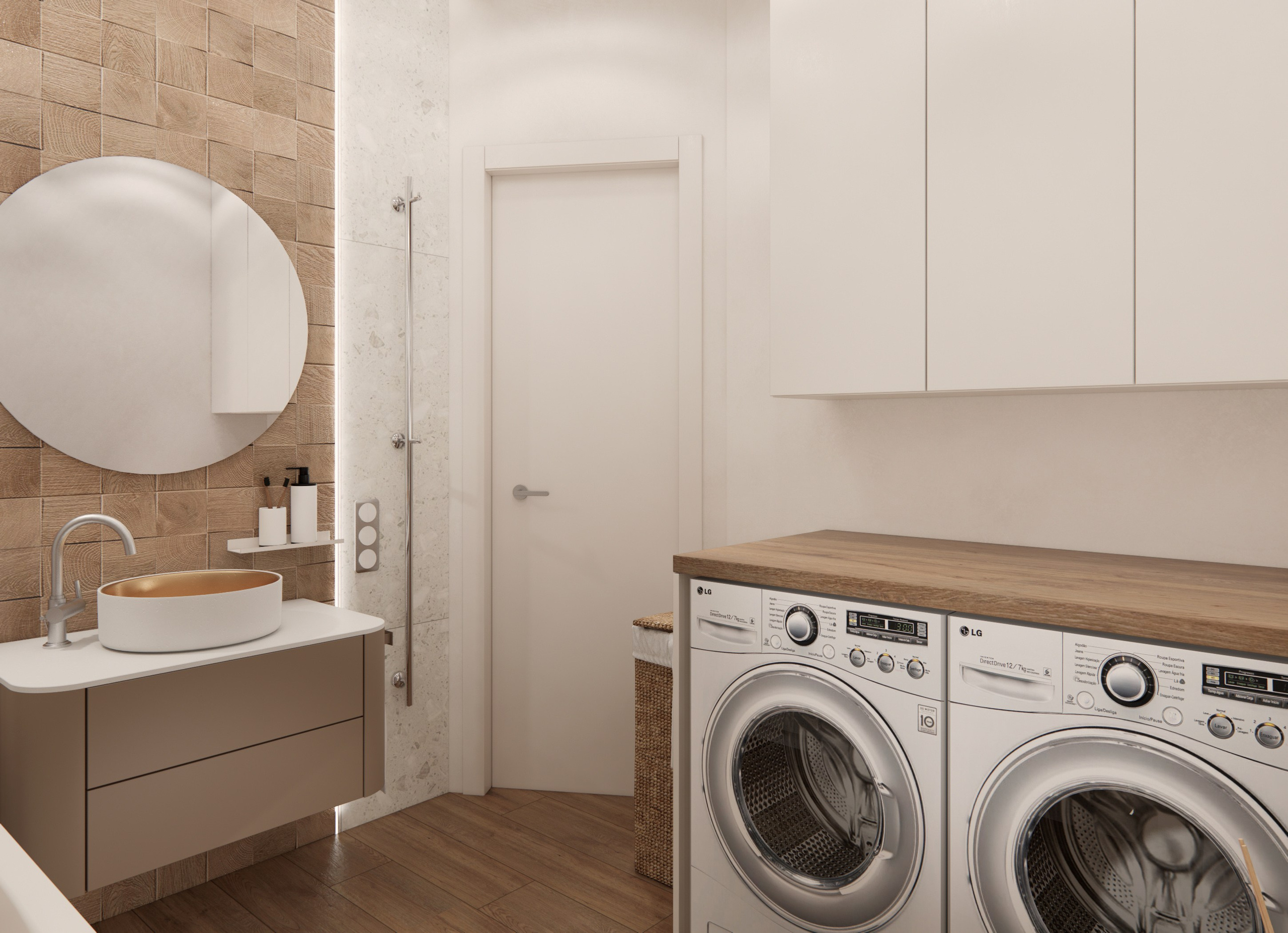 Bathroom Project. Интерьерная визуализация SketchUp+Enscape