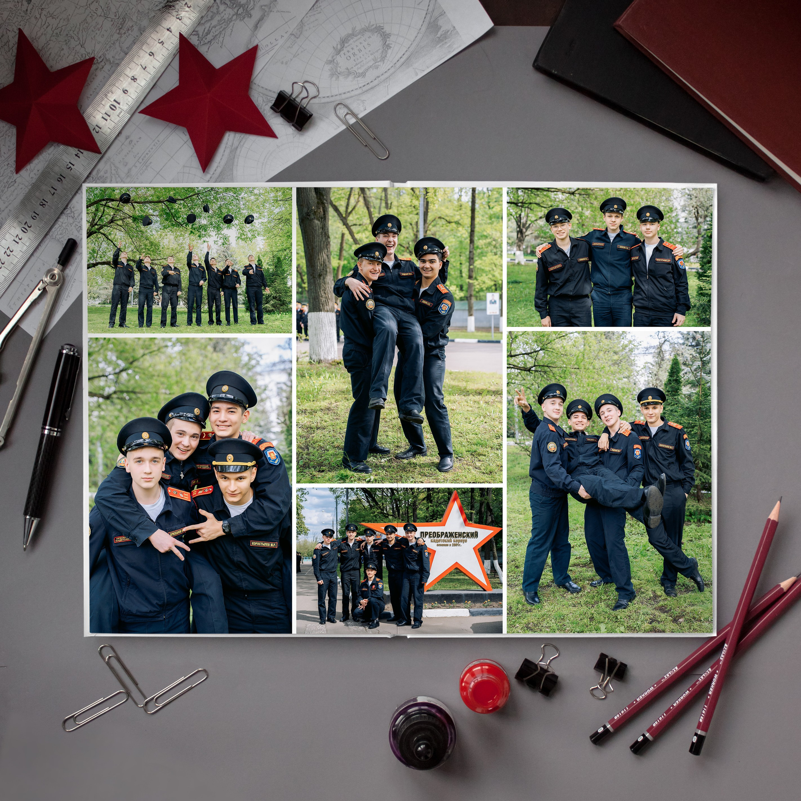 Кадетский альбом 5 разворотов. Фотограф Казакова Анастасия