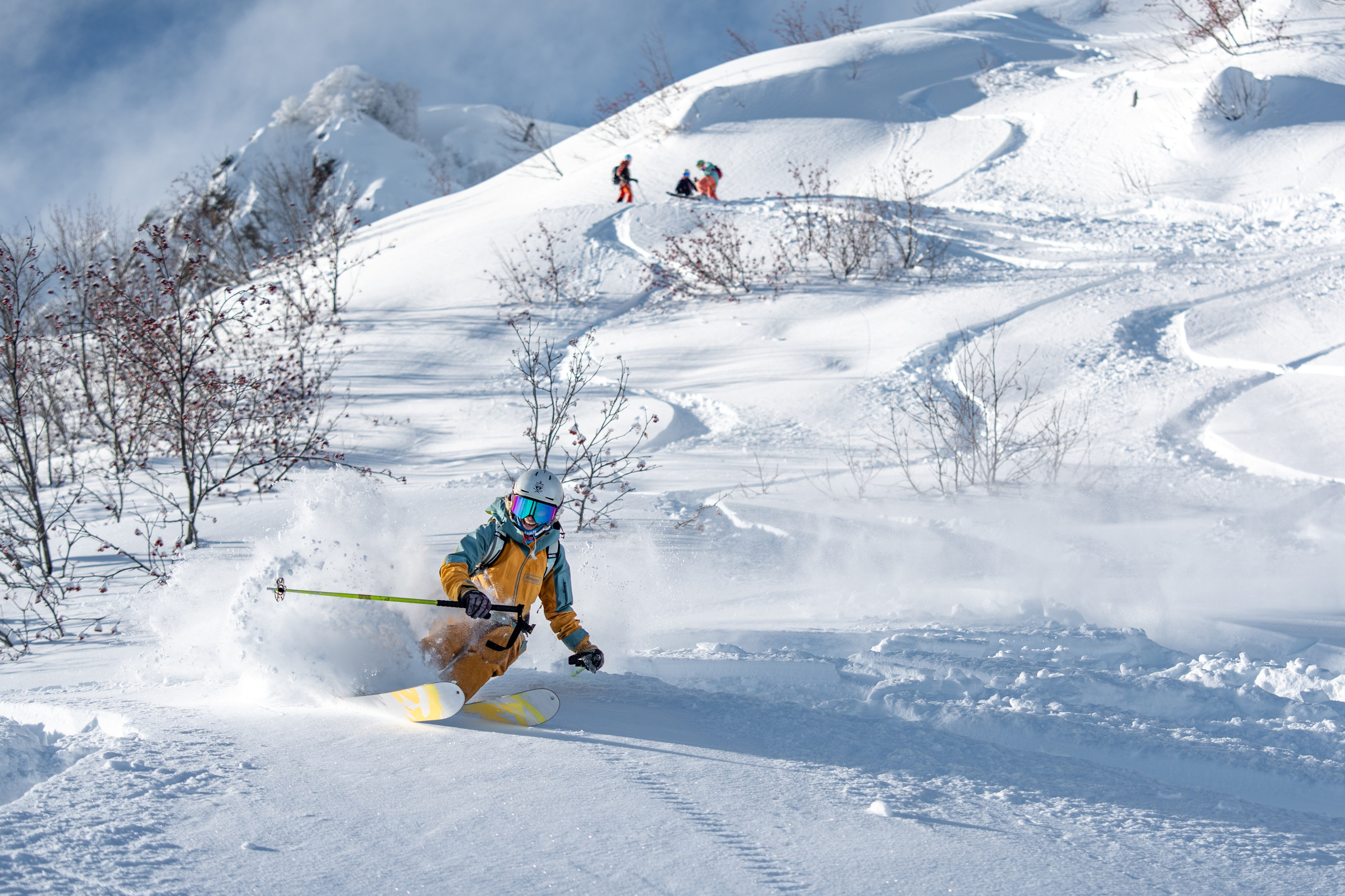 Внетрассовое катание в рамках фрирайд кэмпа с Еленой Ануфриковой. Репортажный фотограф в Красной Поляне и Сочи Павлюченко Екатерина