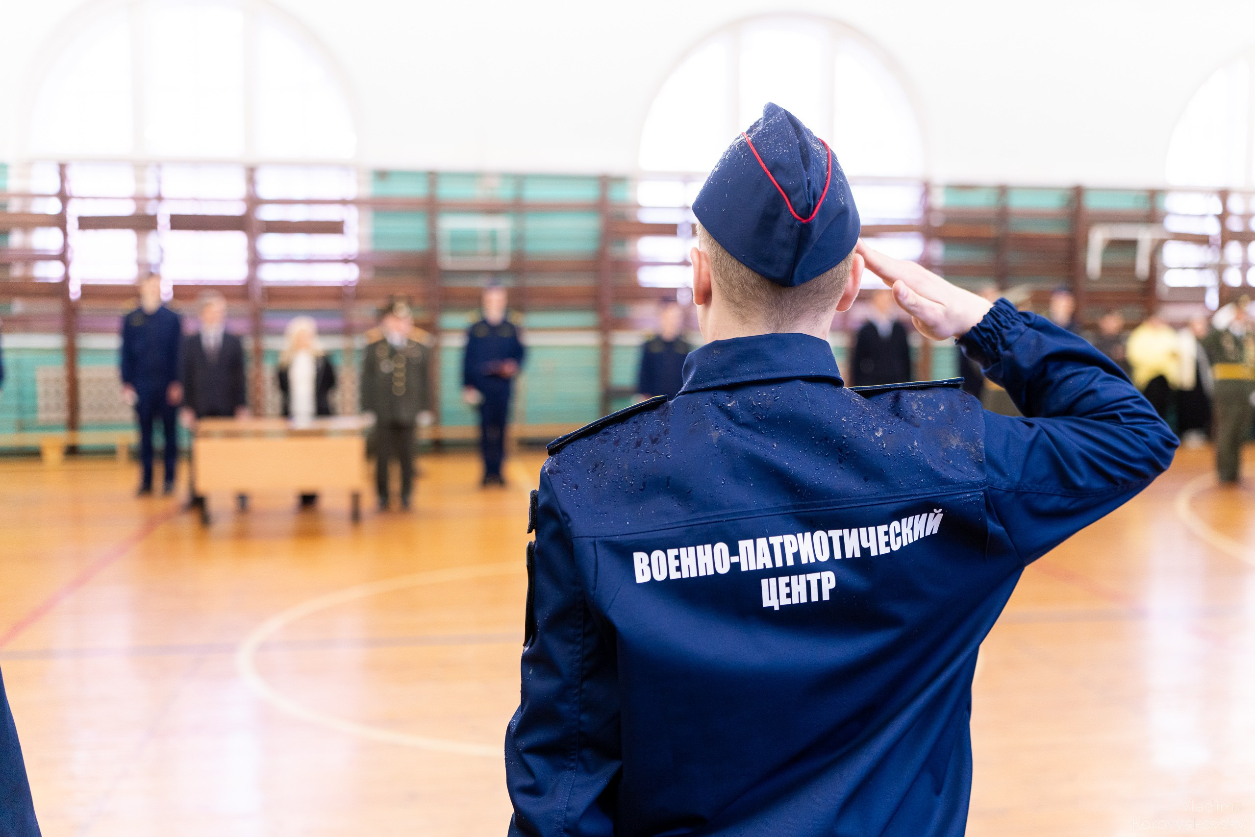 Торжественное закрытие курса военной подготовки. Фотограф Владимир Коровяковский