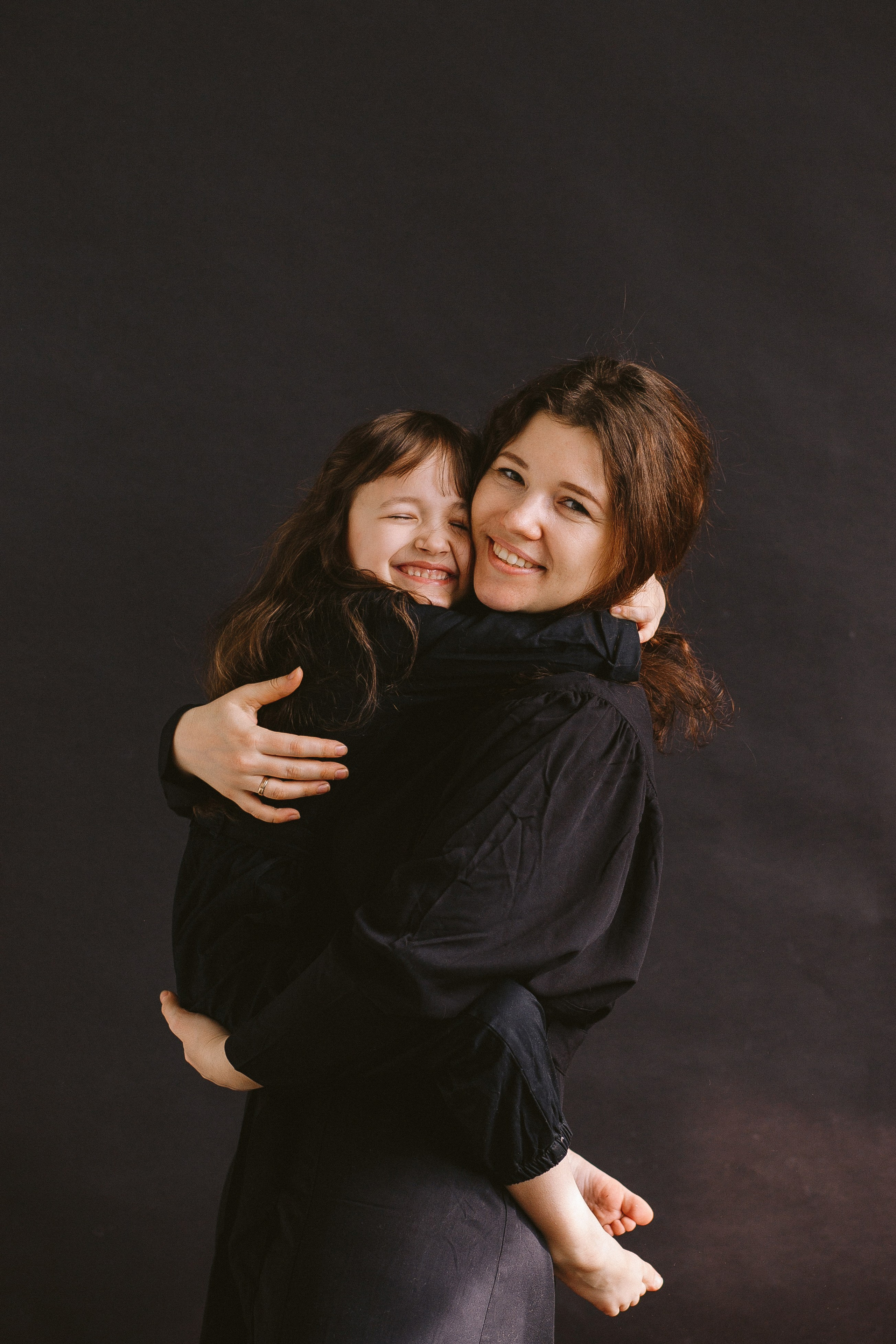 Лера с мамой, папой и Бусей