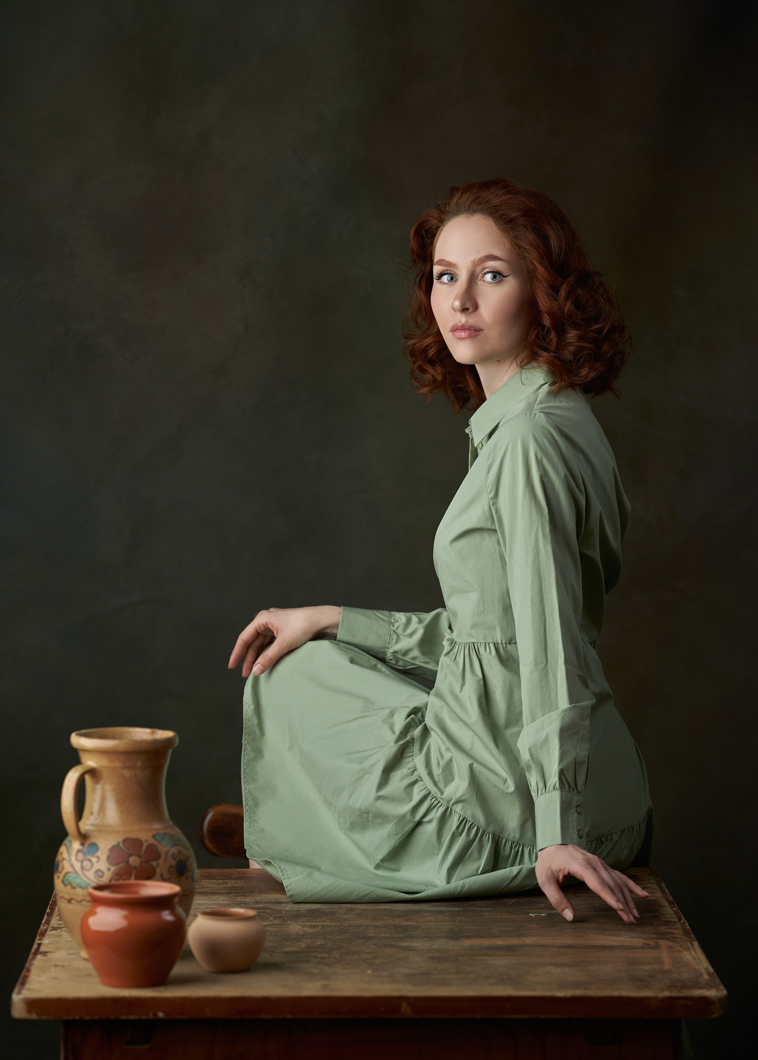 Женский портрет с натюрмортом — художественная фотосессия в стиле старых мастеров, Санкт-Петербург. Сергей Горшенин — профессиональный фотограф