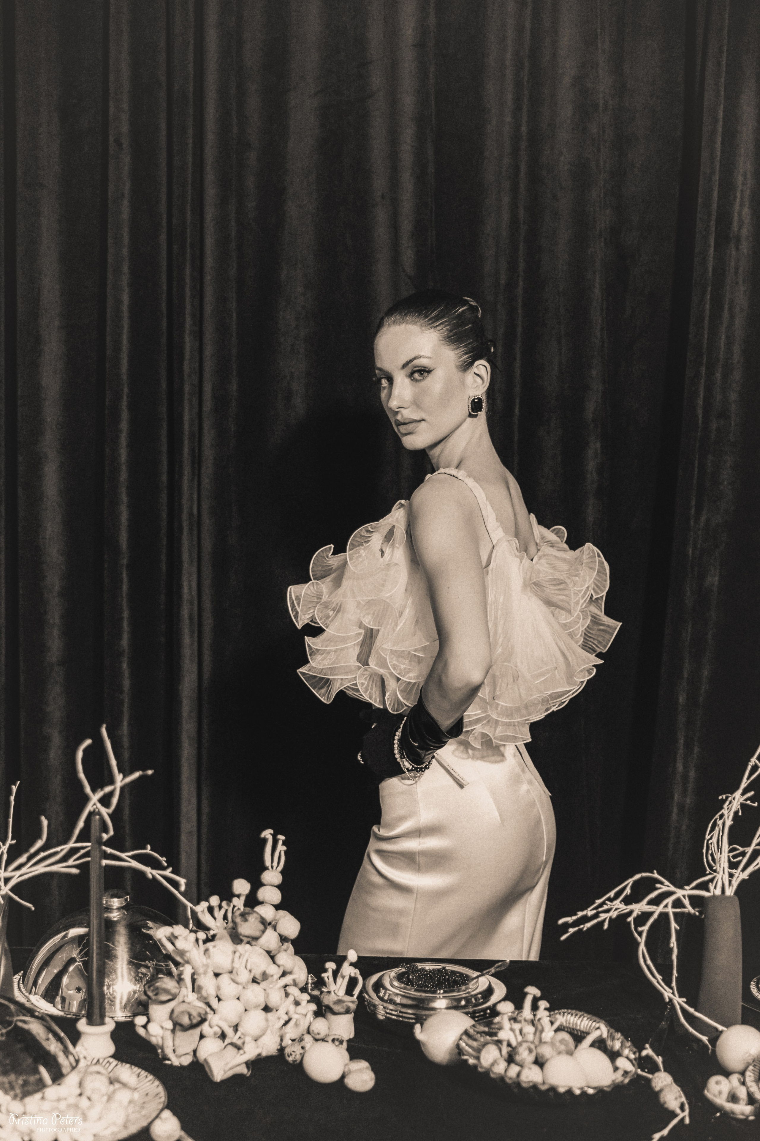 Ретро свадьба черно-белое