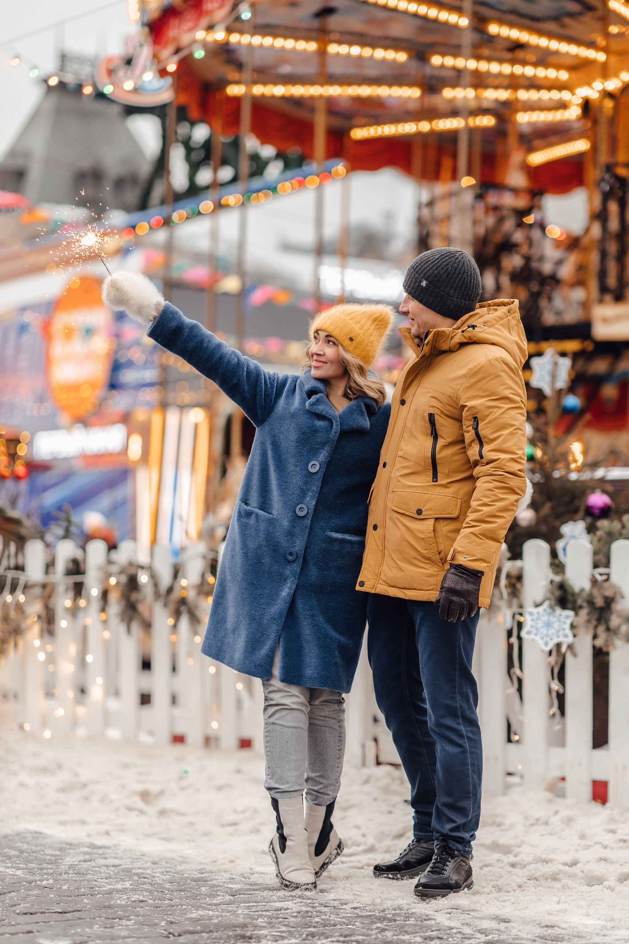 Новогодняя фотосессия на Гум-Ярмарке. Свадебный фотограф в Москве Дарья Олендарёва